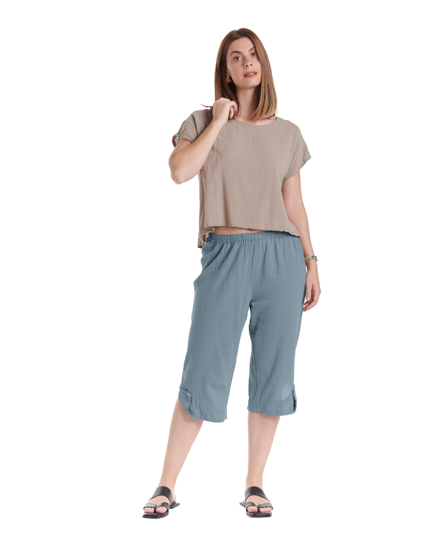 Beth Cotton Gauze Pants-Oh My Gauze