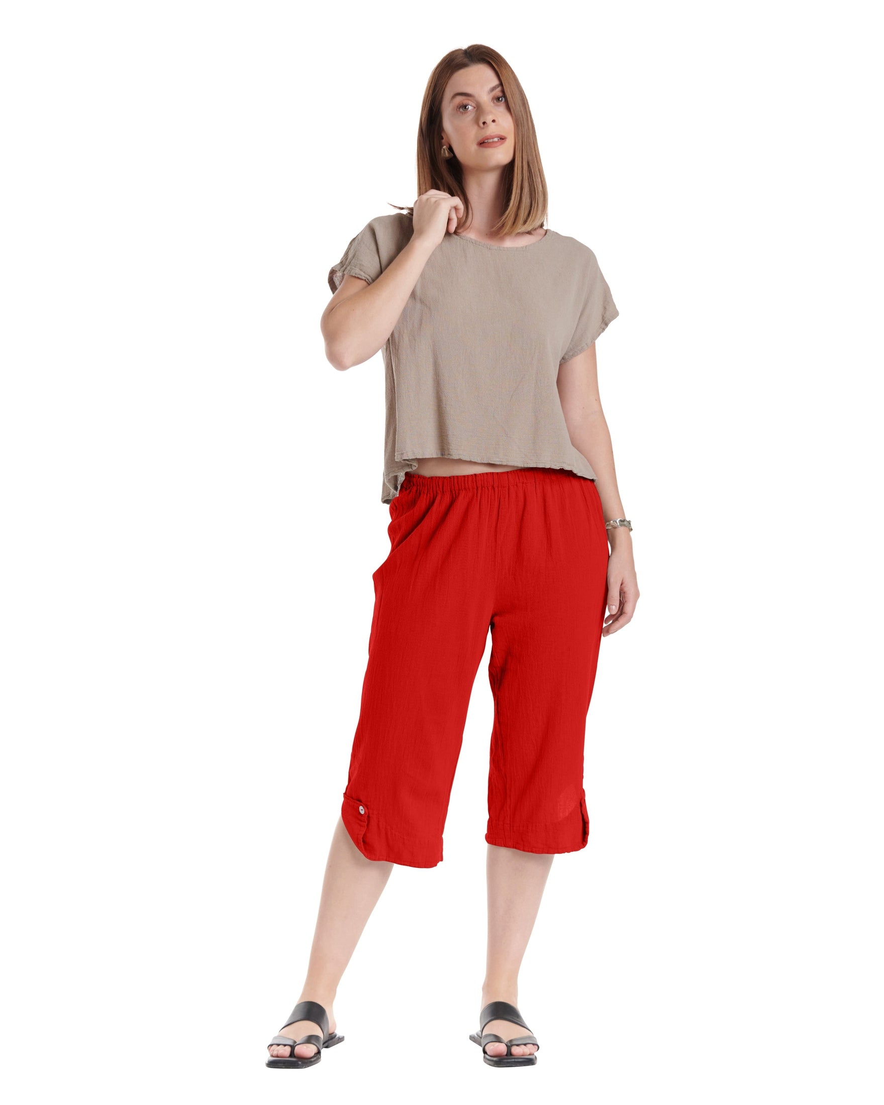 Beth Cotton Gauze Pants-Oh My Gauze