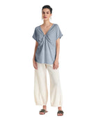 Bow Cotton Gauze Blouse - Final Sale-Oh My Gauze
