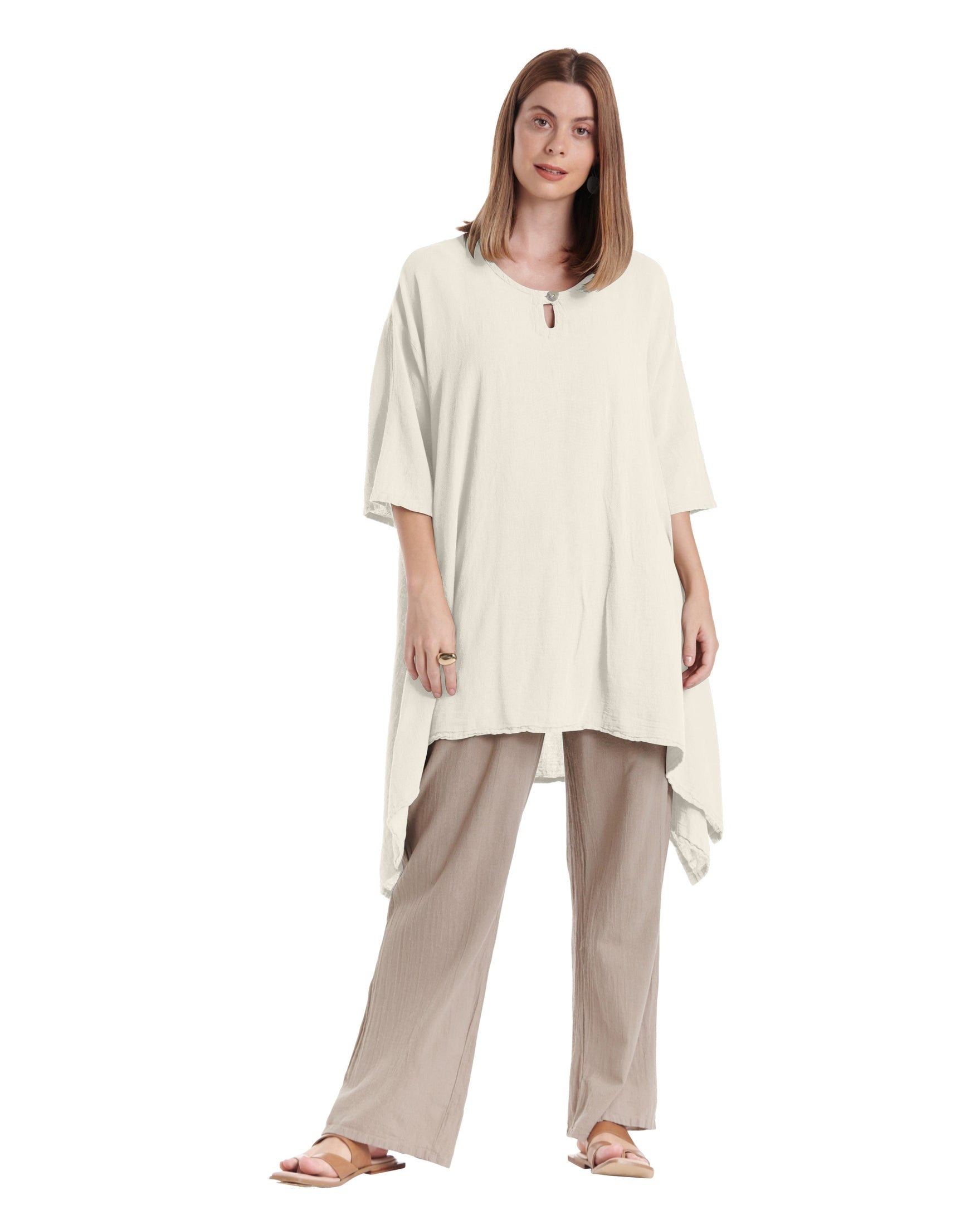 Bunny Cotton Gauze Blouse-Oh My Gauze
