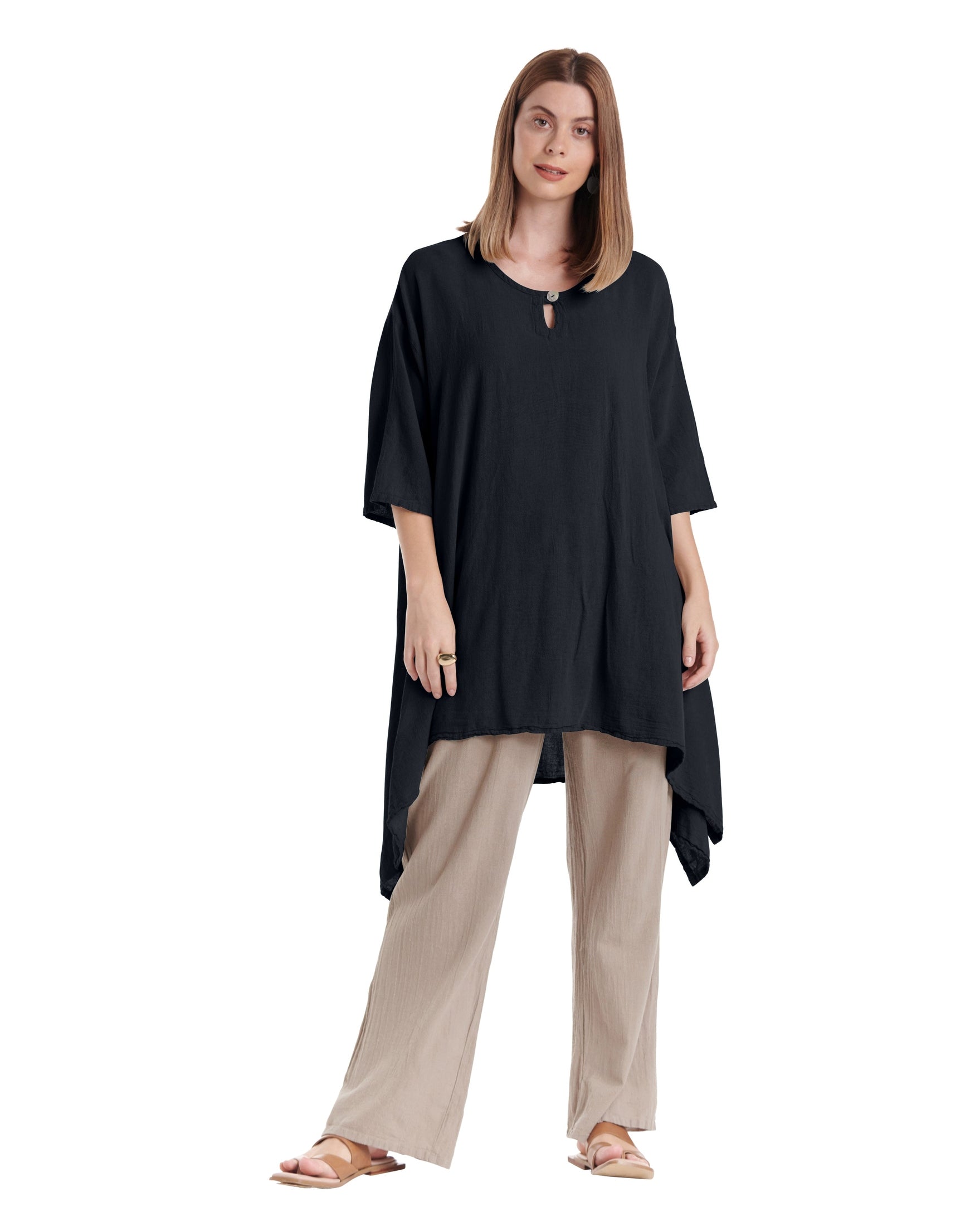 Bunny Cotton Gauze Blouse-Oh My Gauze