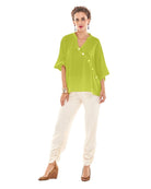 Button Cotton Gauze Blouse-Oh My Gauze