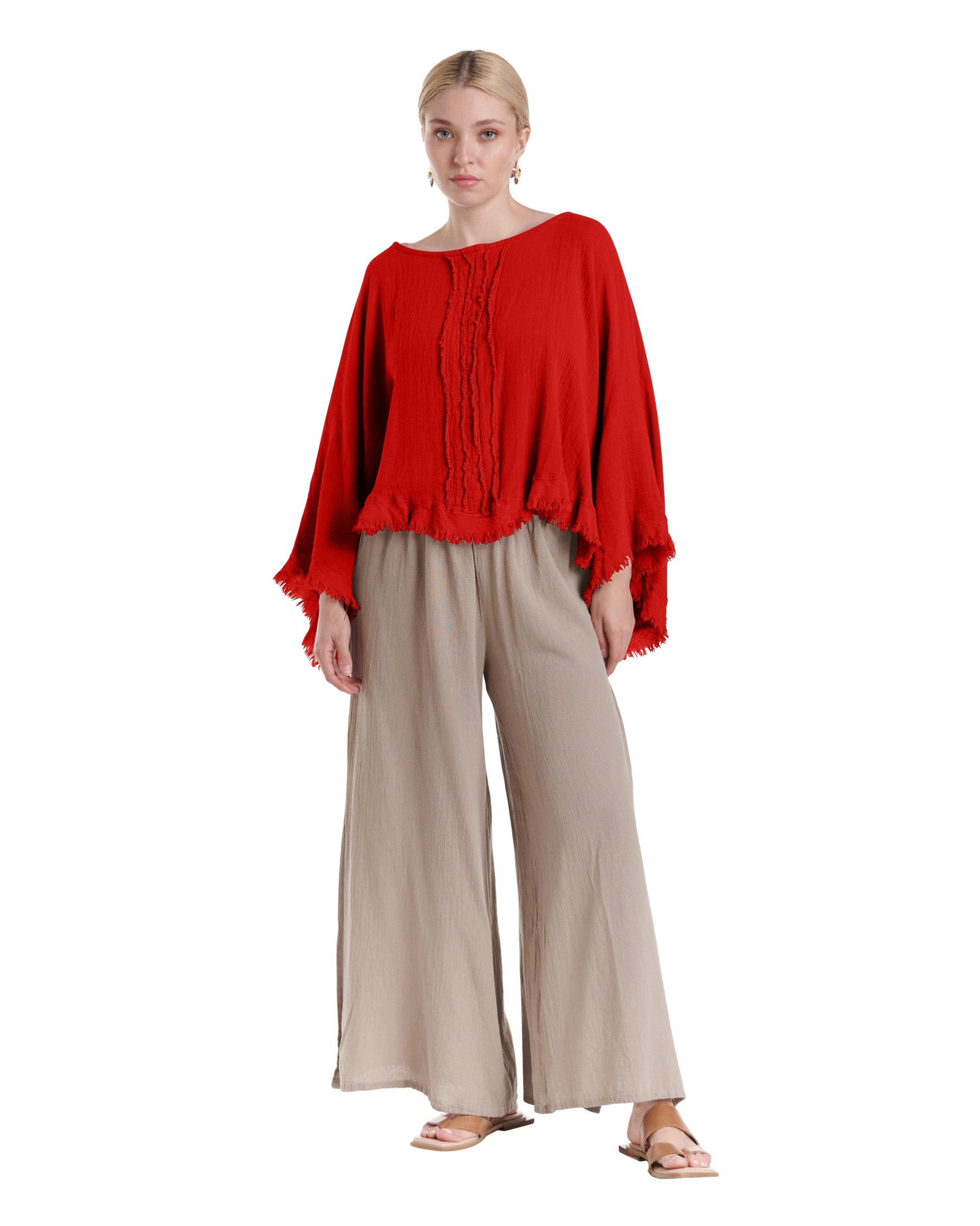 Calypso Cotton Gauze Blouse-Oh My Gauze