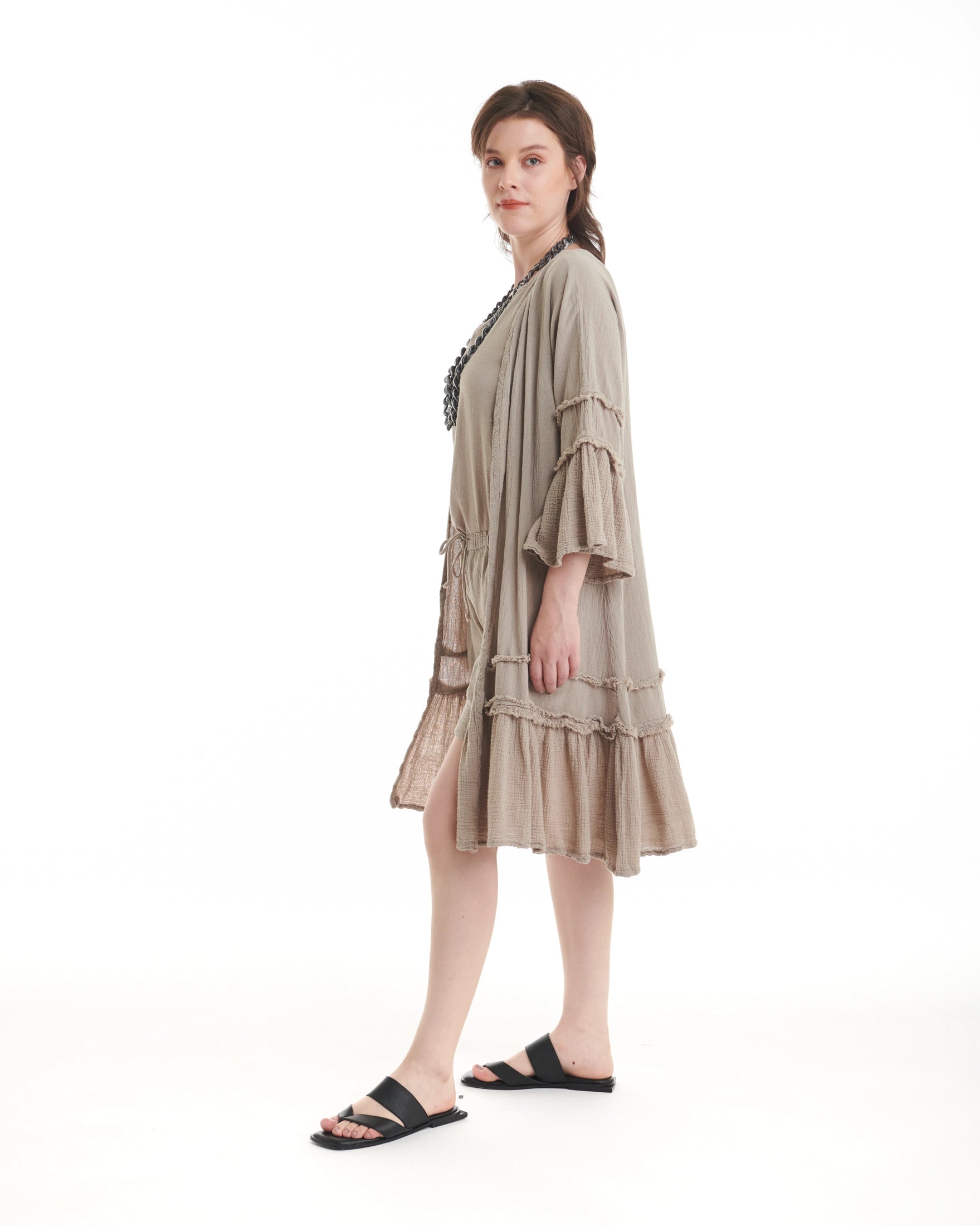 Chic Cotton Gauze Jacket - New-Oh My Gauze