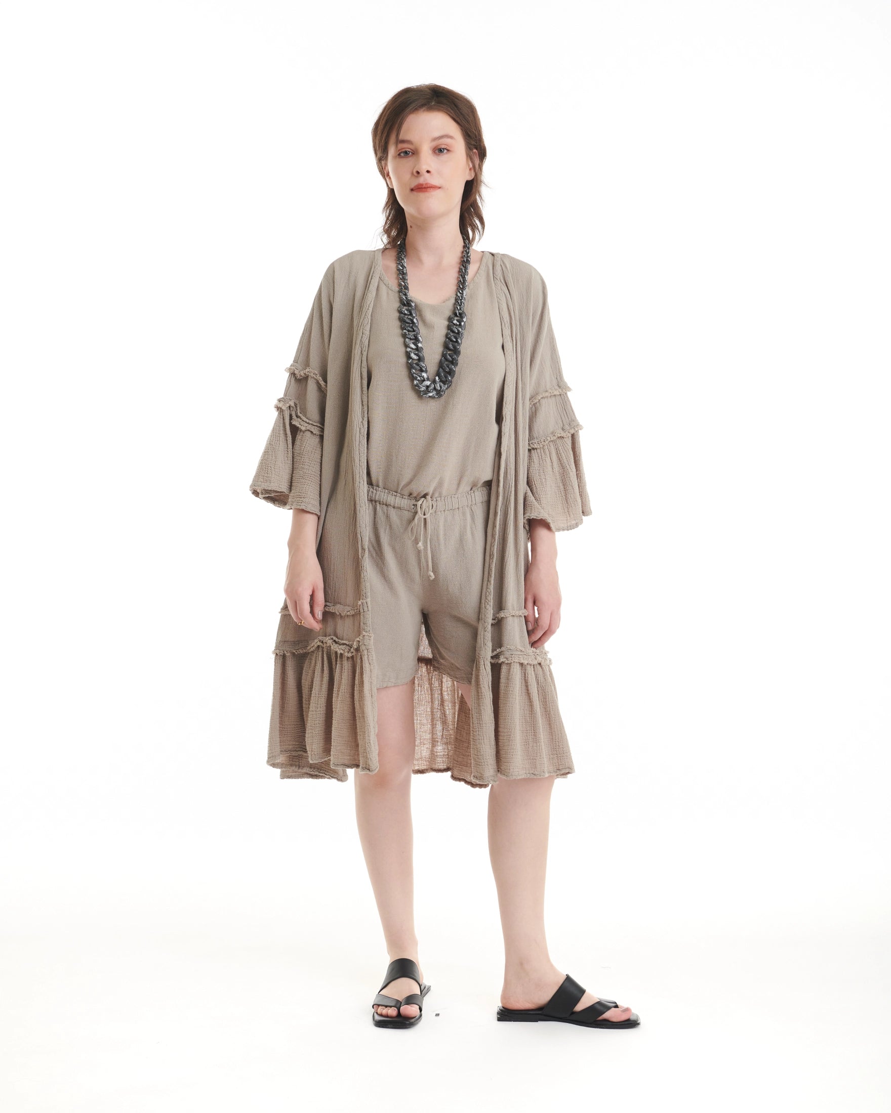 Chic Cotton Gauze Jacket - New-Oh My Gauze