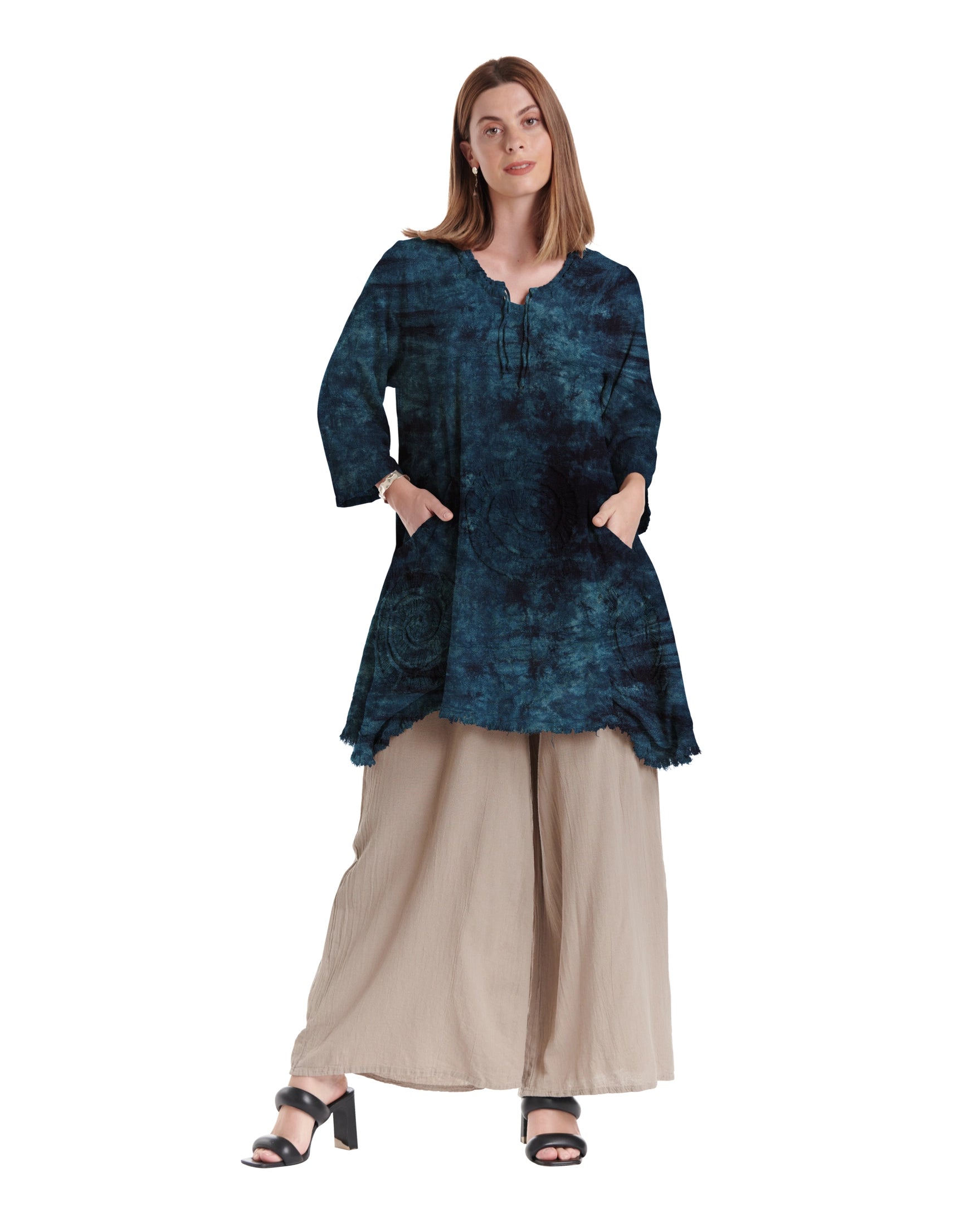 Circle Cotton Gauze Blouse-Oh My Gauze