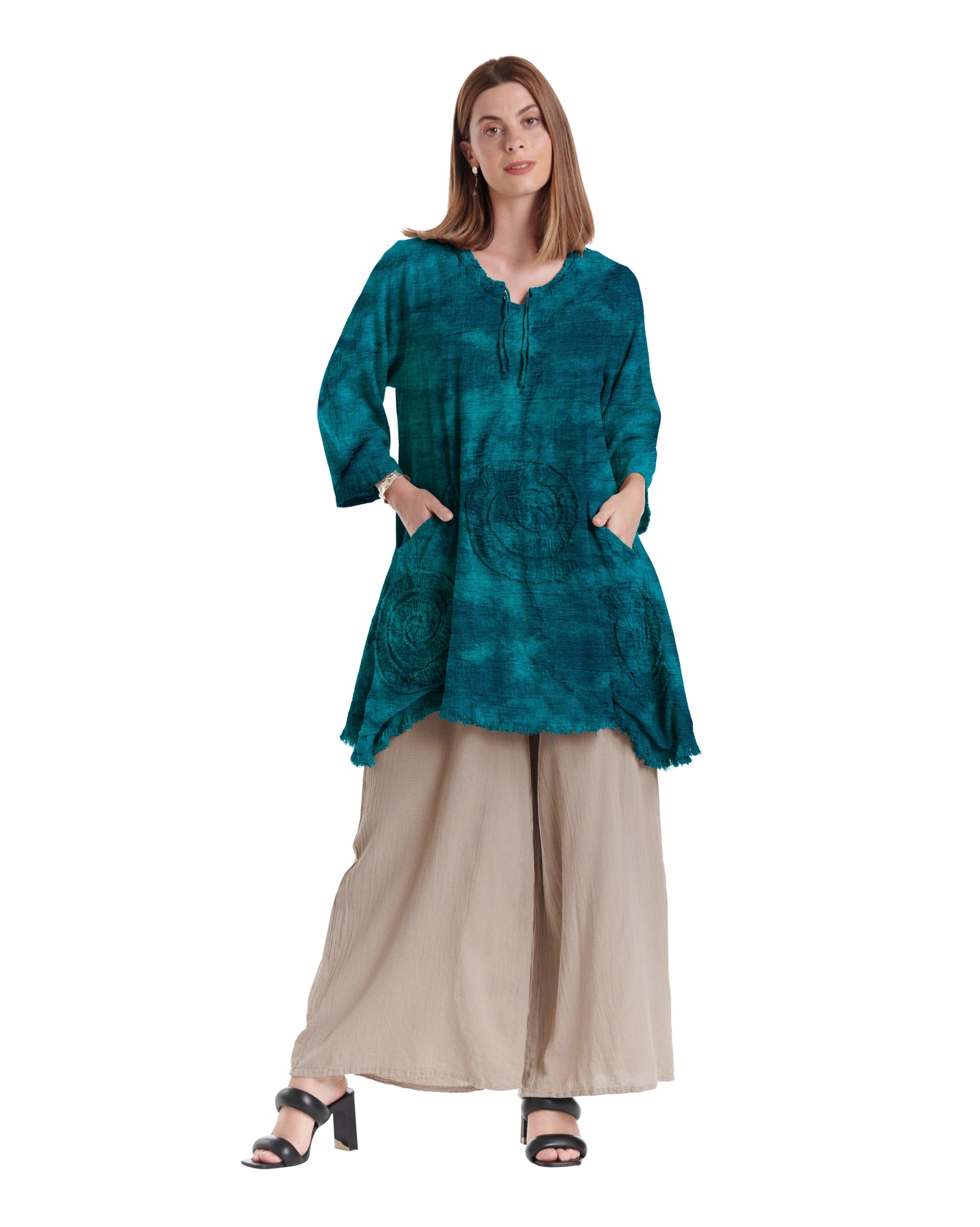 Circle Cotton Gauze Blouse-Oh My Gauze