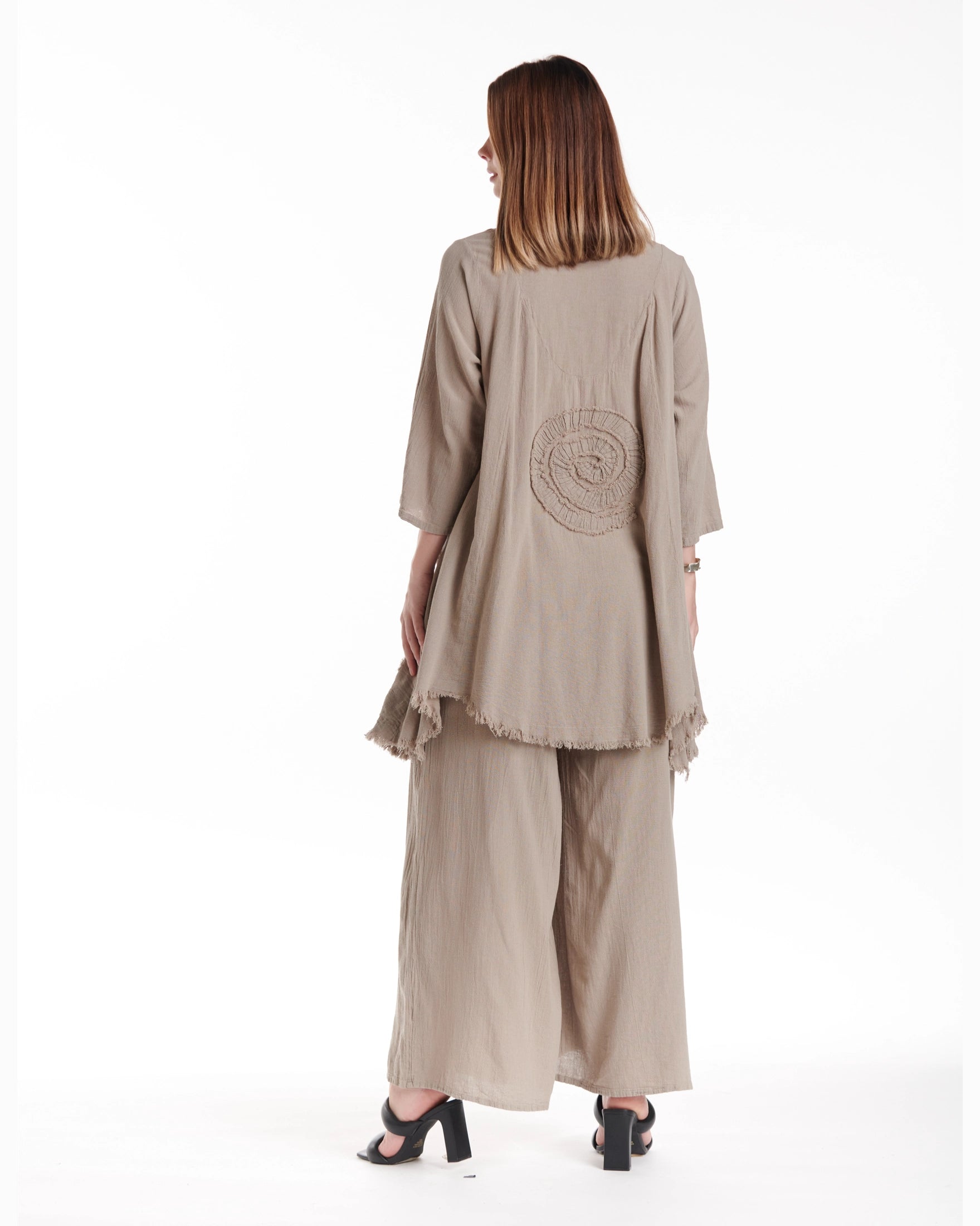 Circle Cotton Gauze Blouse-Oh My Gauze