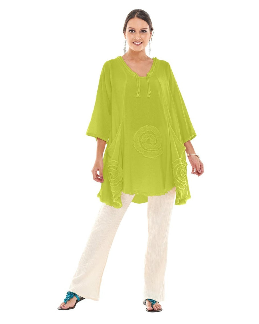 Circle Cotton Gauze Blouse-Oh My Gauze