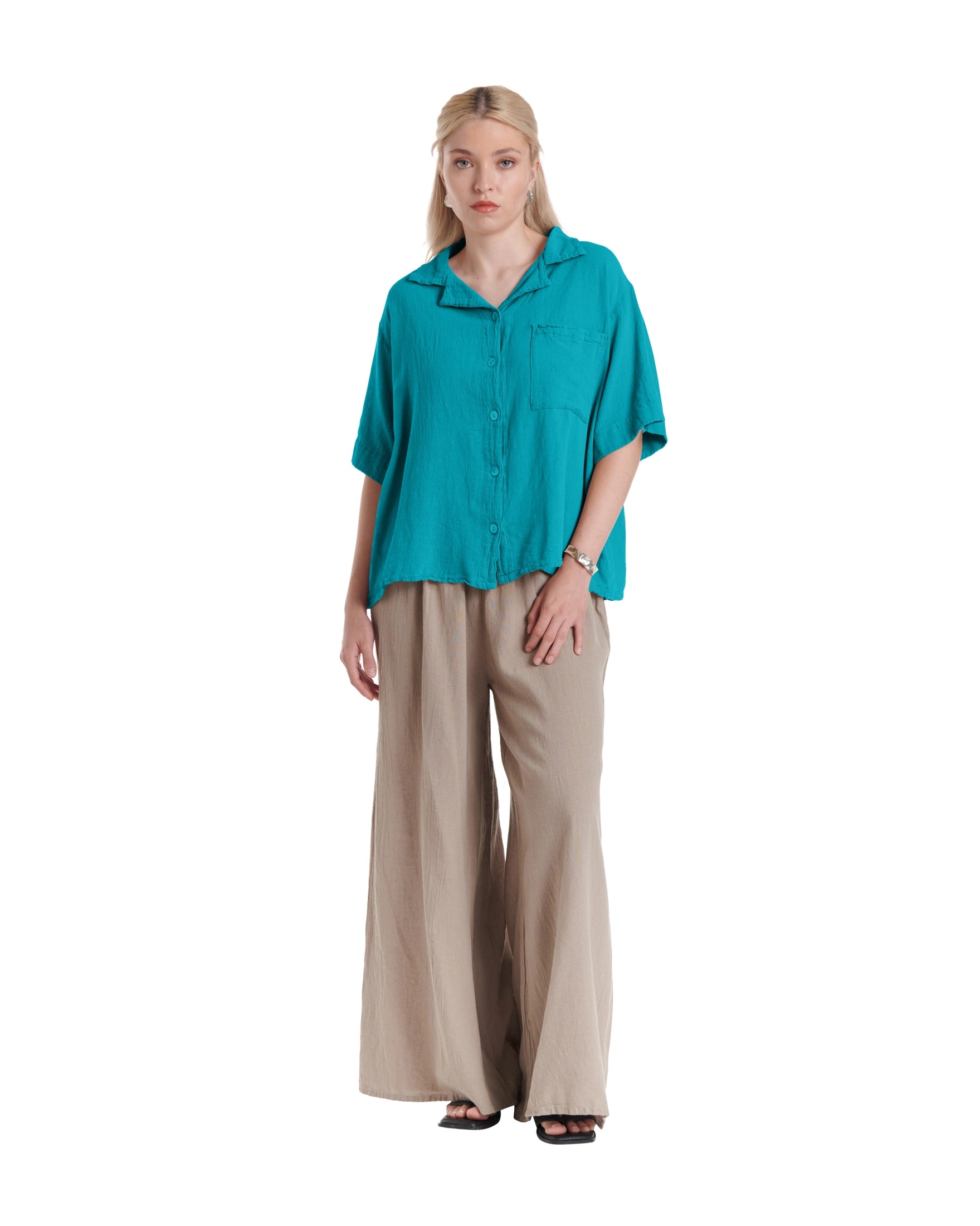 Crush Cotton Gauze Blouse – New Arrival-Oh My Gauze