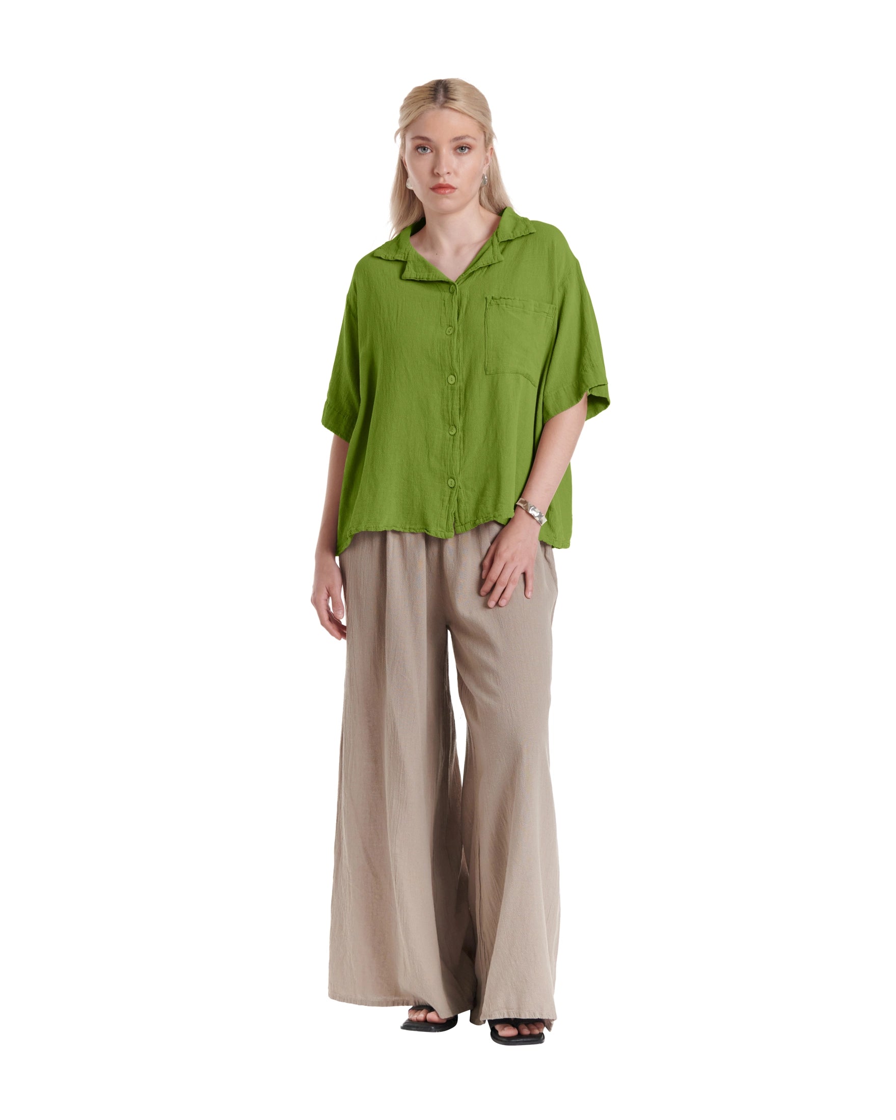 Crush Cotton Gauze Blouse – New Arrival-Oh My Gauze