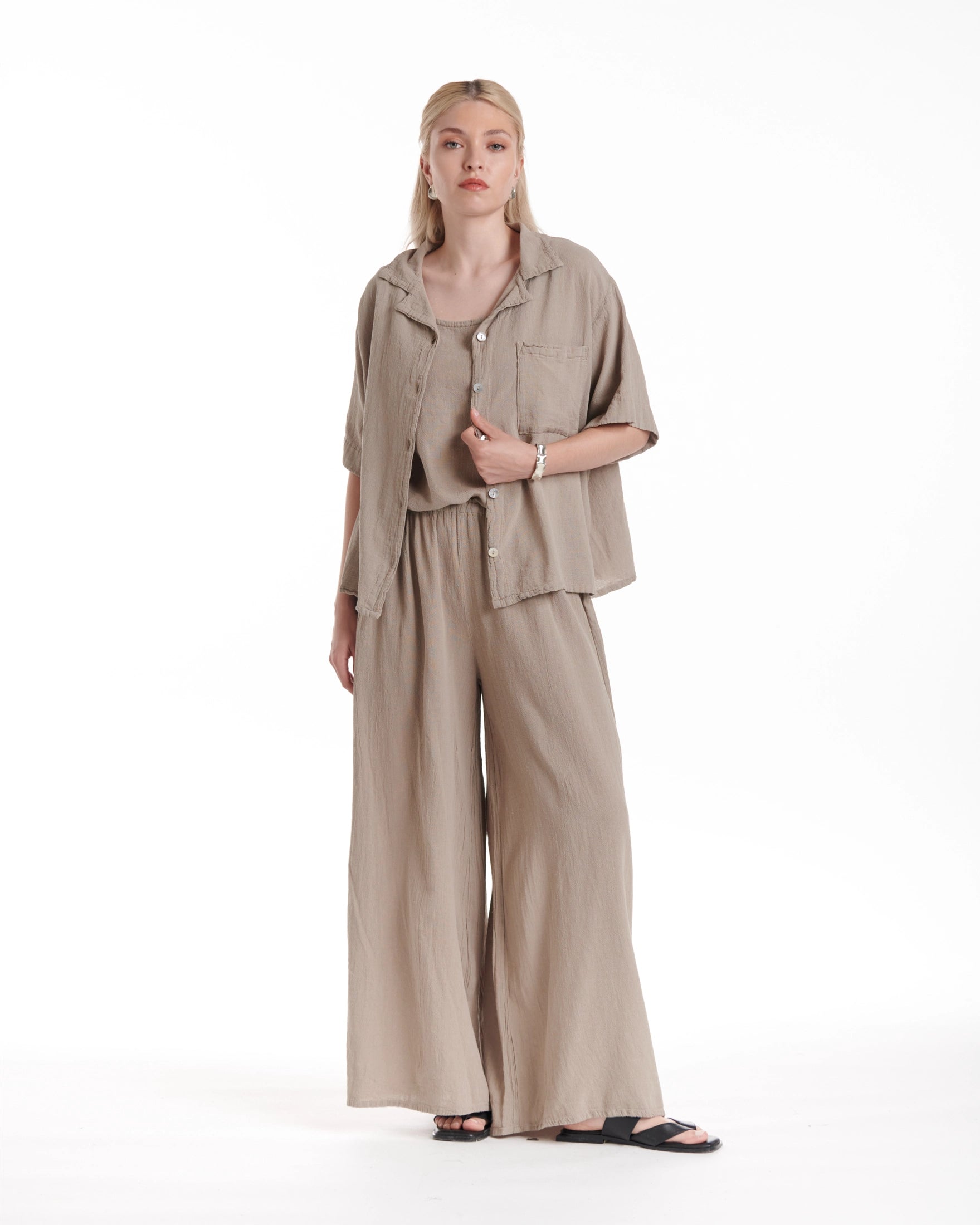 Crush Cotton Gauze Blouse – New Arrival-Oh My Gauze