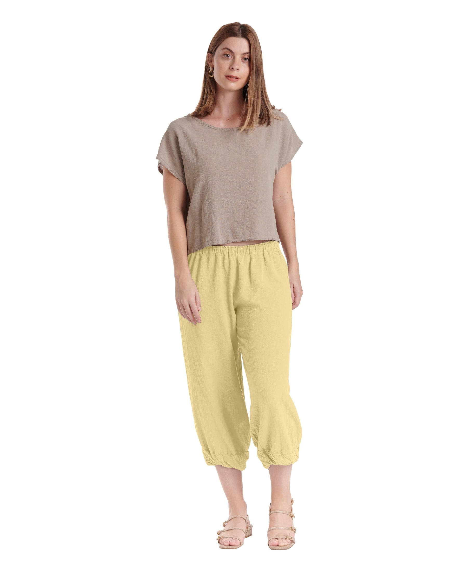 Crystal Cotton Gauze Pants-Oh My Gauze