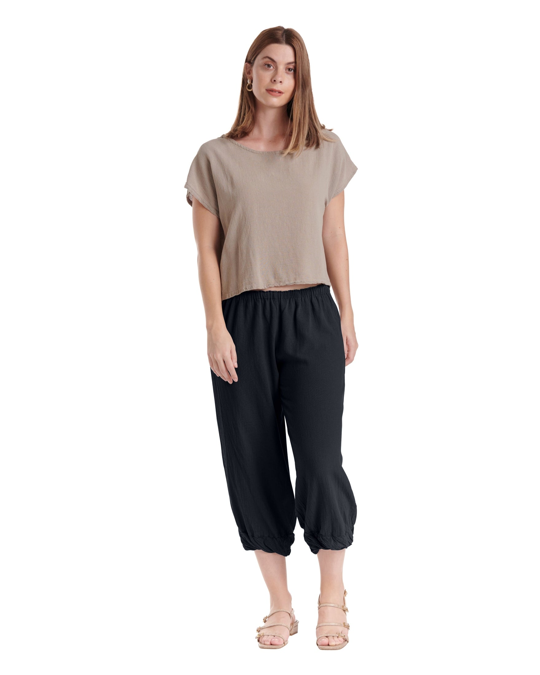Crystal Cotton Gauze Pants-Oh My Gauze