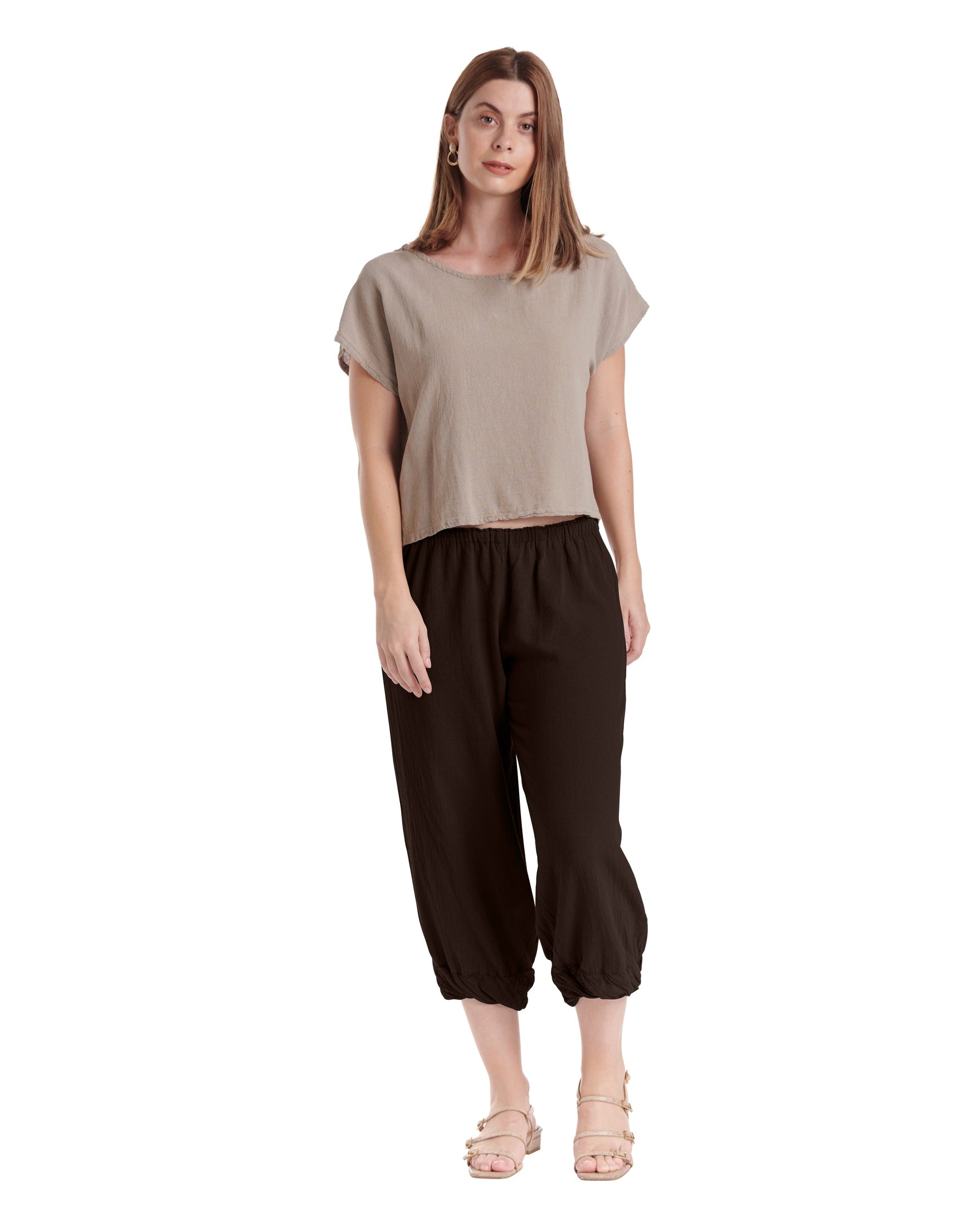 Crystal Cotton Gauze Pants-Oh My Gauze