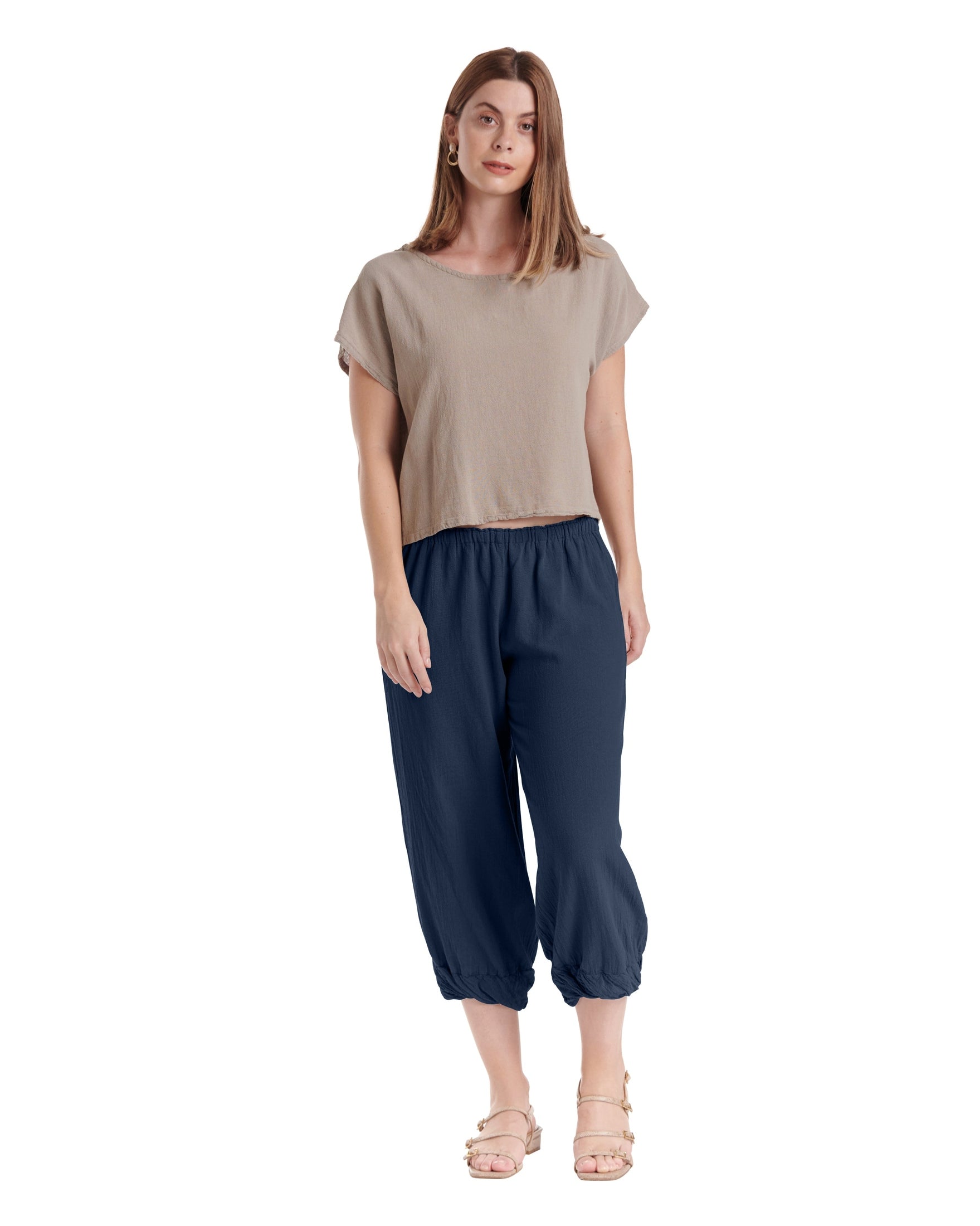 Crystal Cotton Gauze Pants-Oh My Gauze