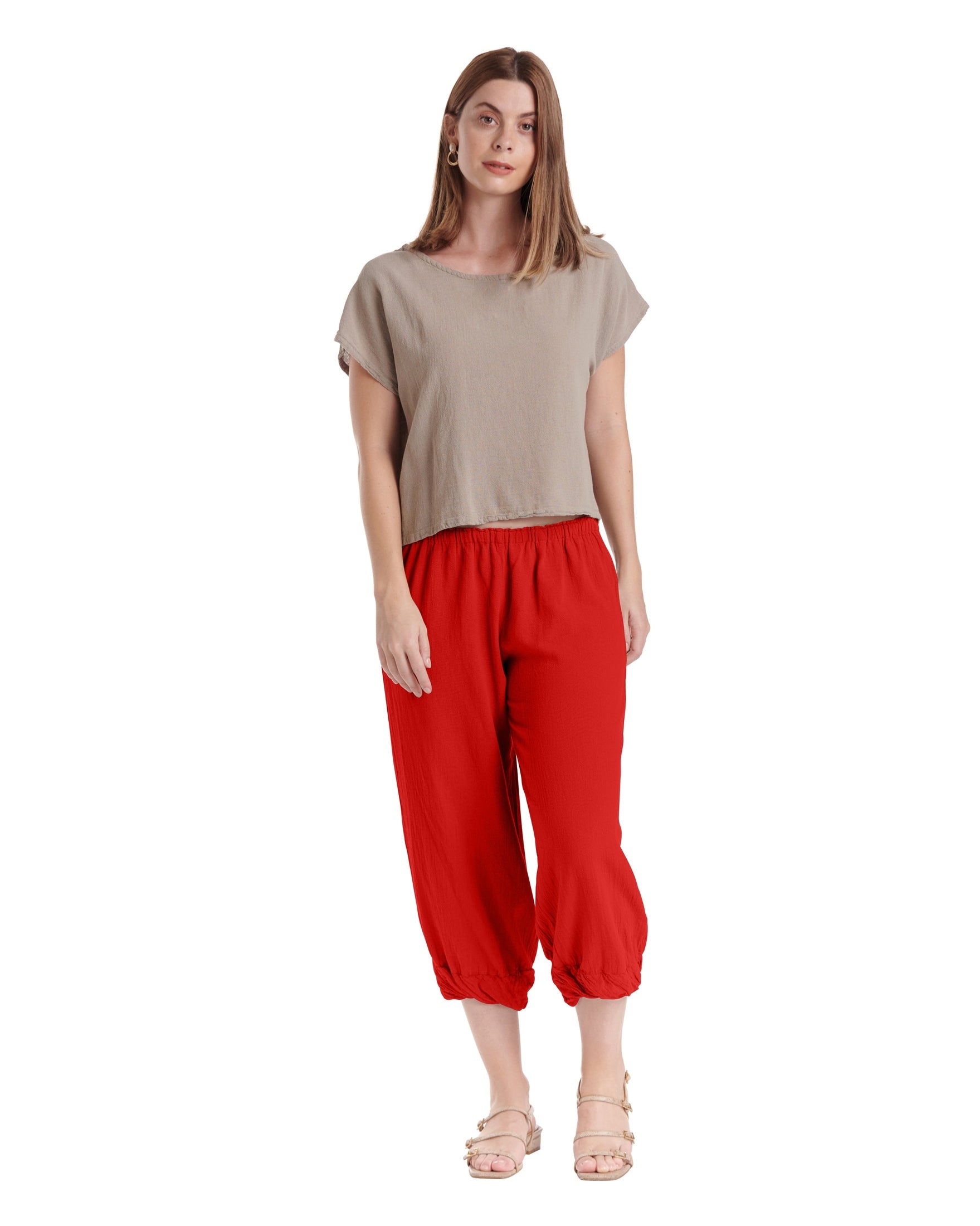 Crystal Cotton Gauze Pants-Oh My Gauze