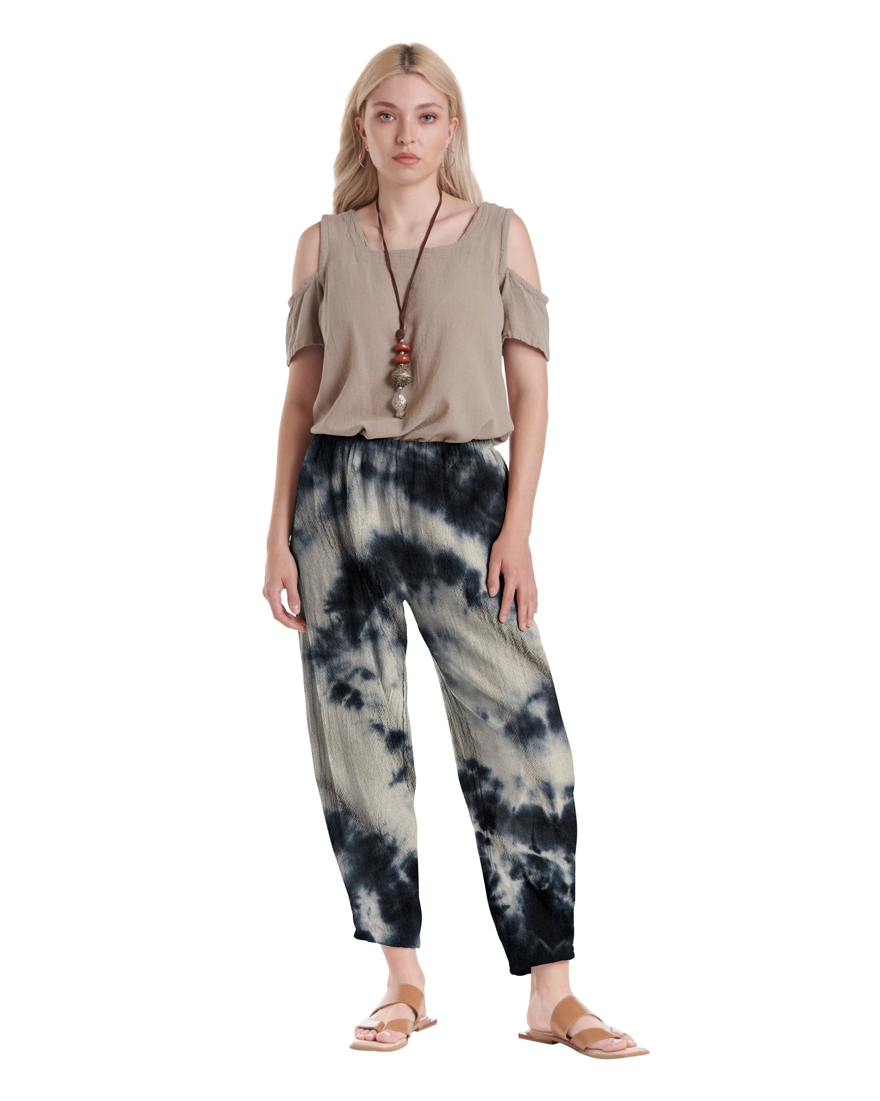 Dart Cotton Gauze Pants-Oh My Gauze