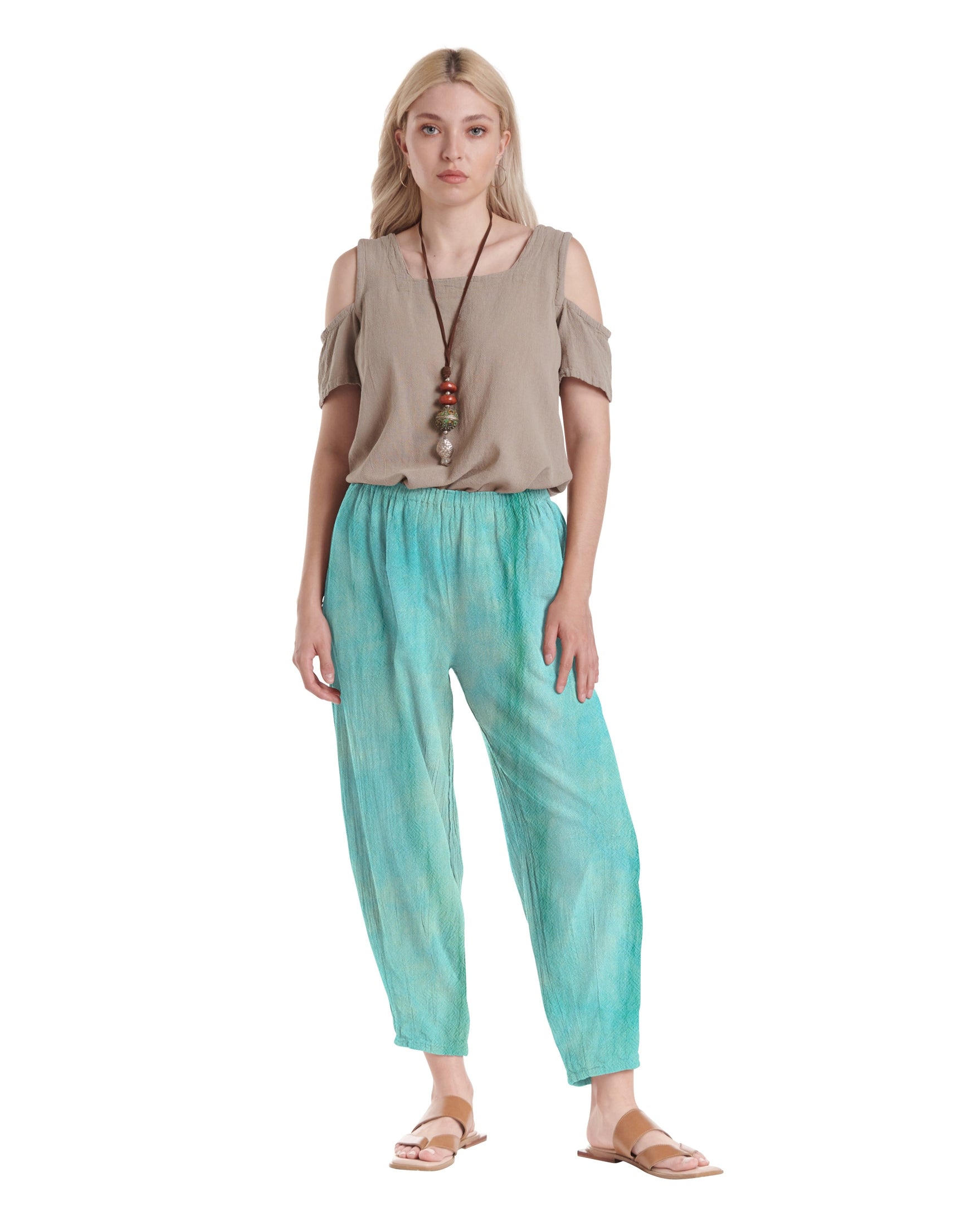 Dart Cotton Gauze Pants-Oh My Gauze