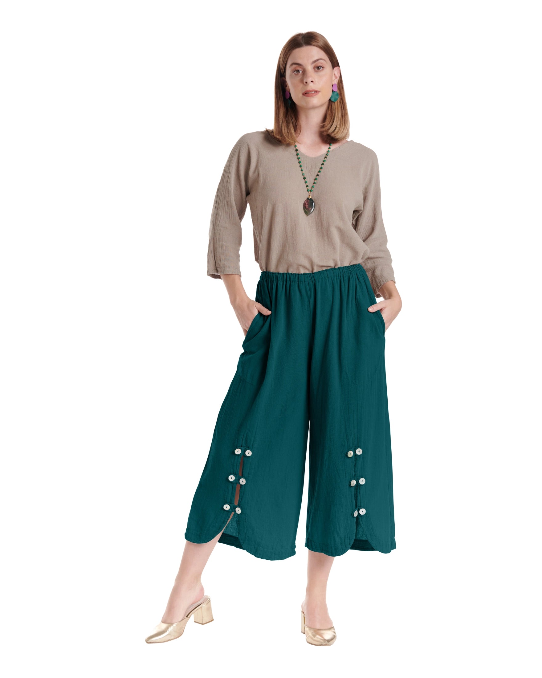 Dotty Cotton Gauze Pants – New Arrival-Oh My Gauze