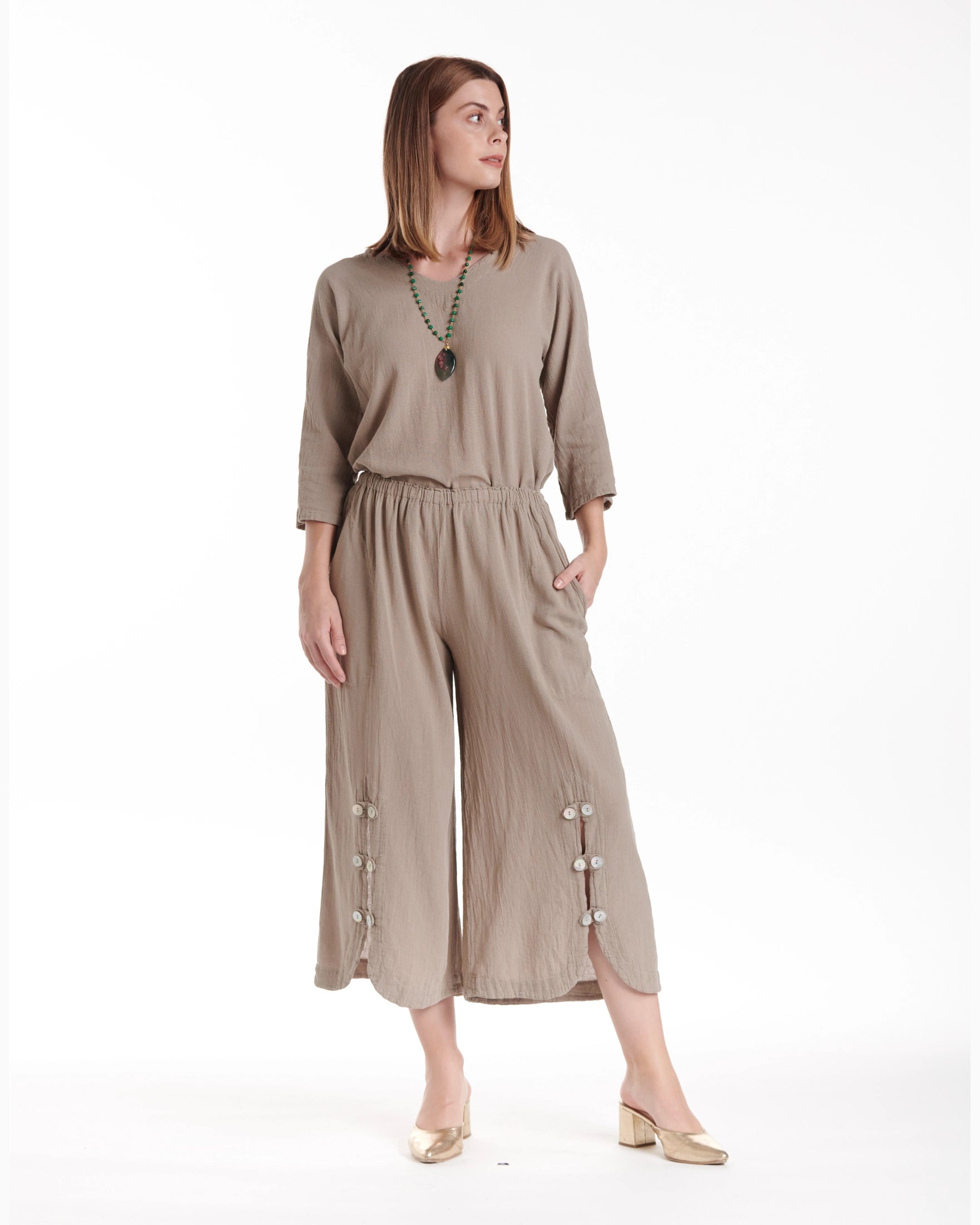 Dotty Cotton Gauze Pants – New Arrival-Oh My Gauze