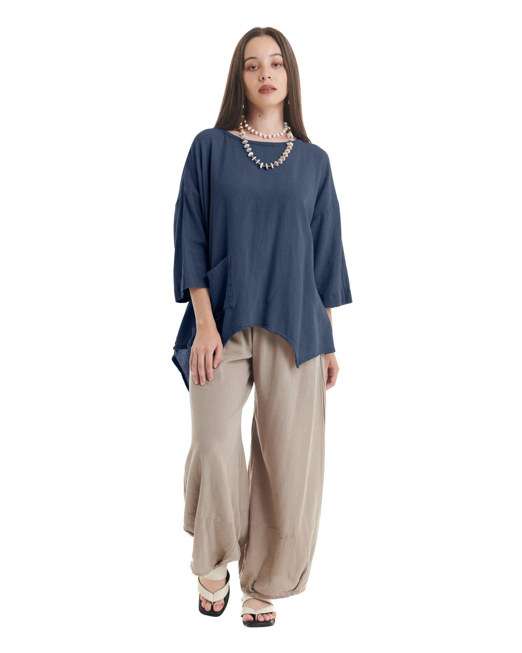 Eclipse Cotton Gauze Blouse-Oh My Gauze