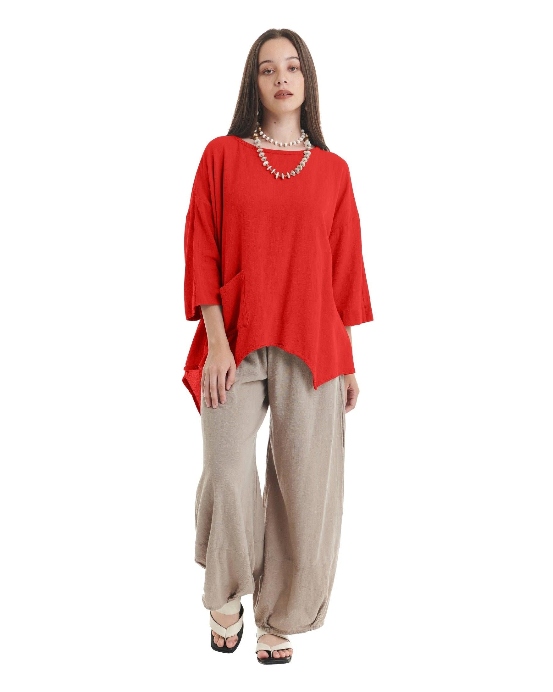 Eclipse Cotton Gauze Blouse-Oh My Gauze