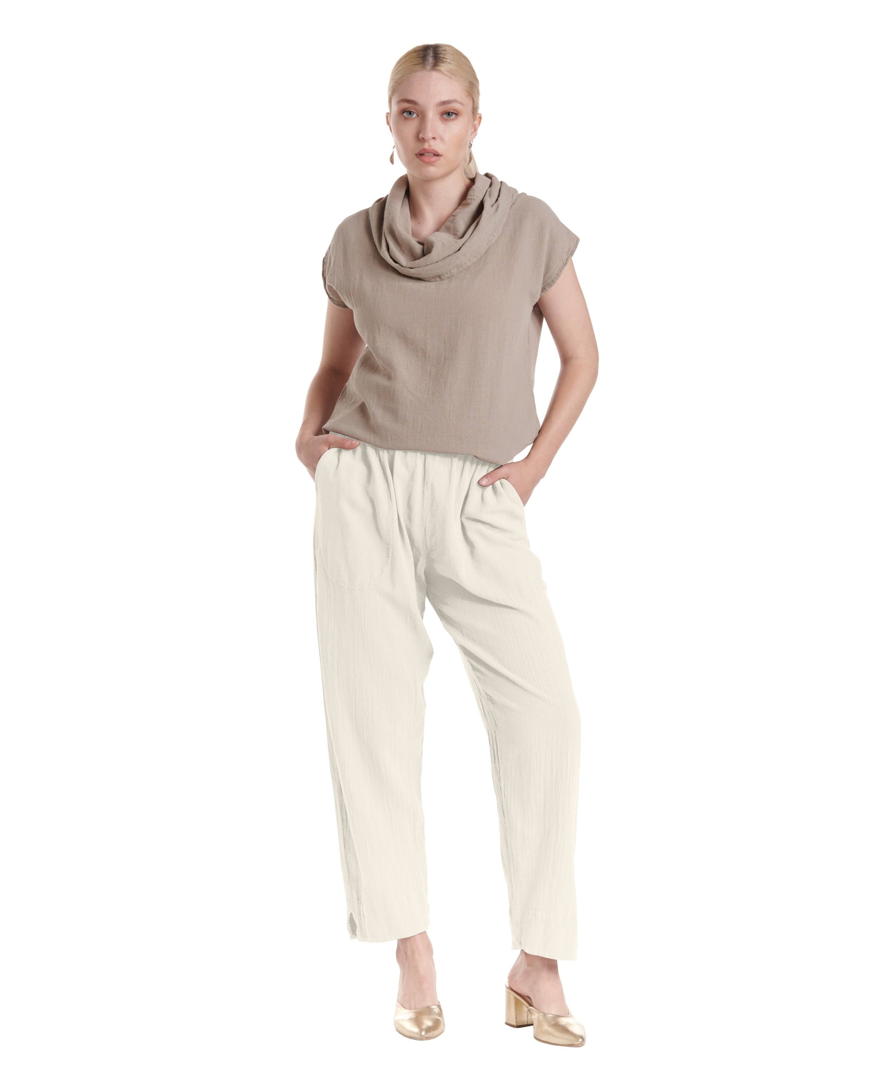 Fiona Cotton Gauze Pants-Oh My Gauze