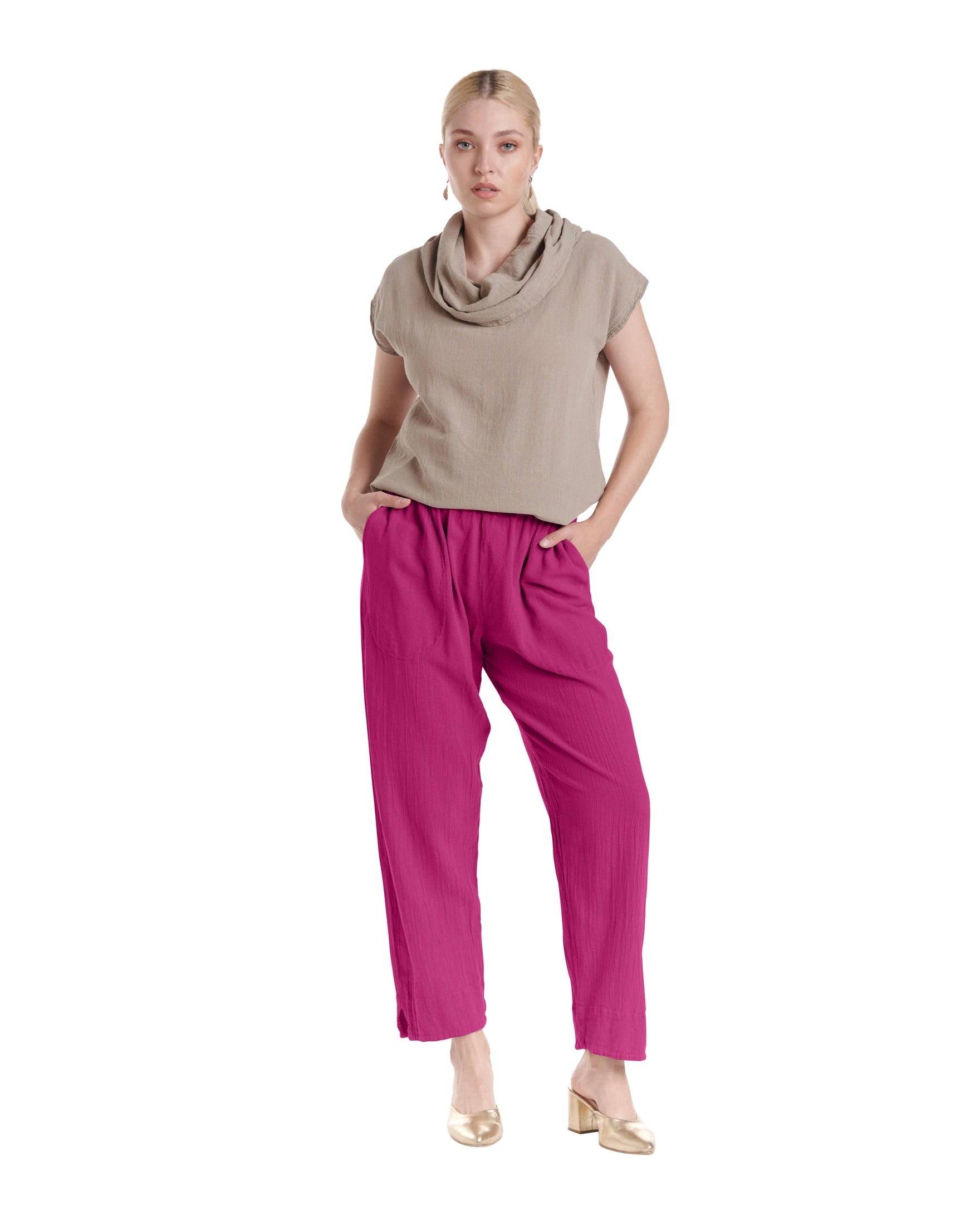 Fiona Cotton Gauze Pants-Oh My Gauze