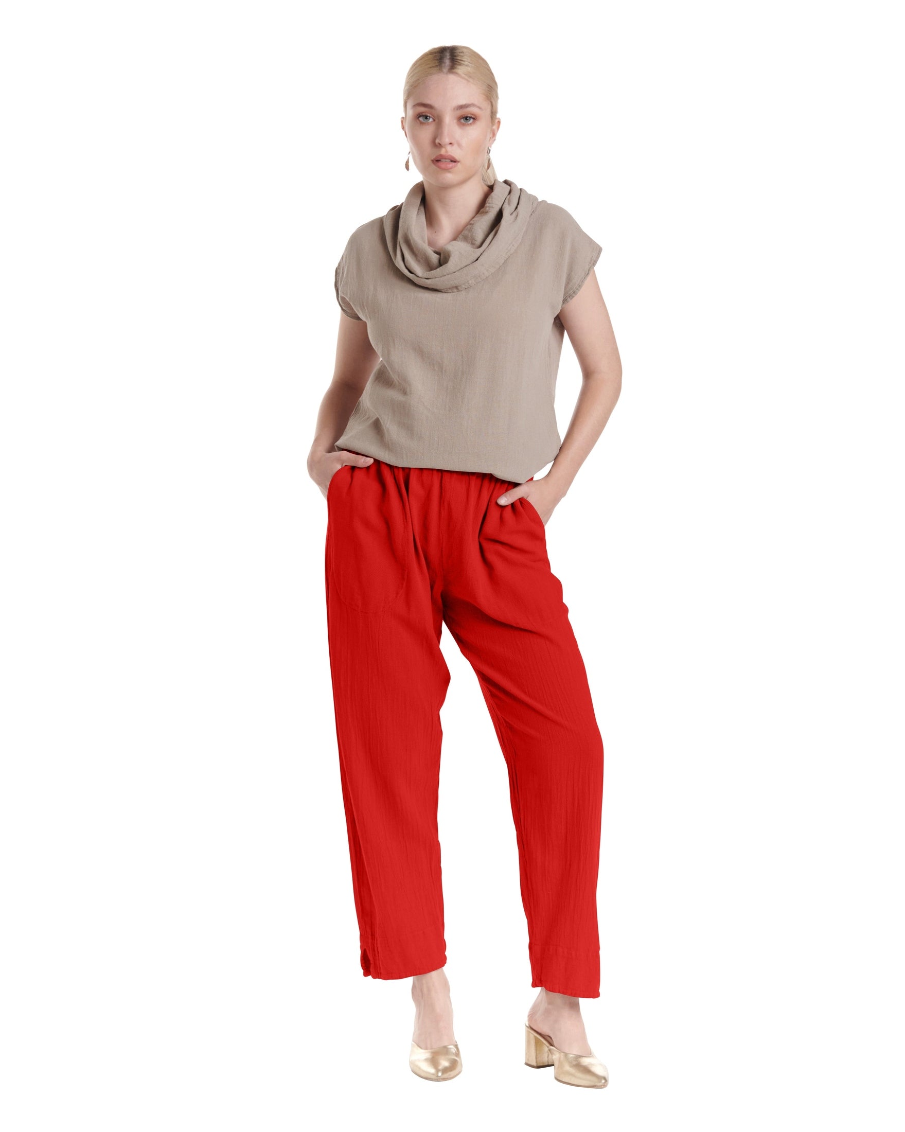 Fiona Cotton Gauze Pants-Oh My Gauze
