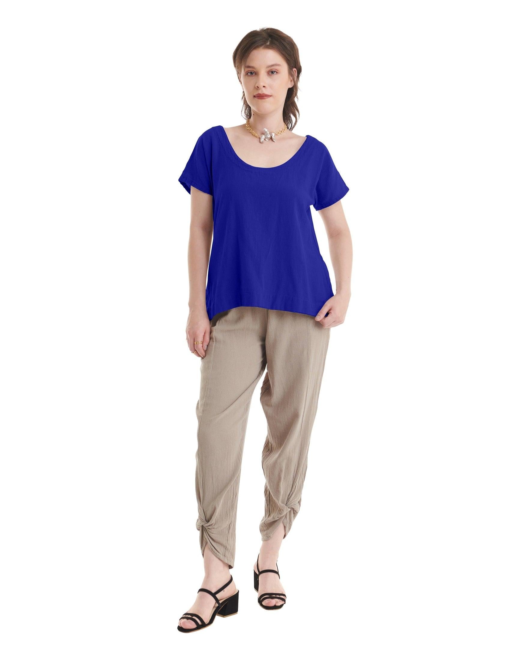 Flipper Cotton Gauze Blouse-Oh My Gauze