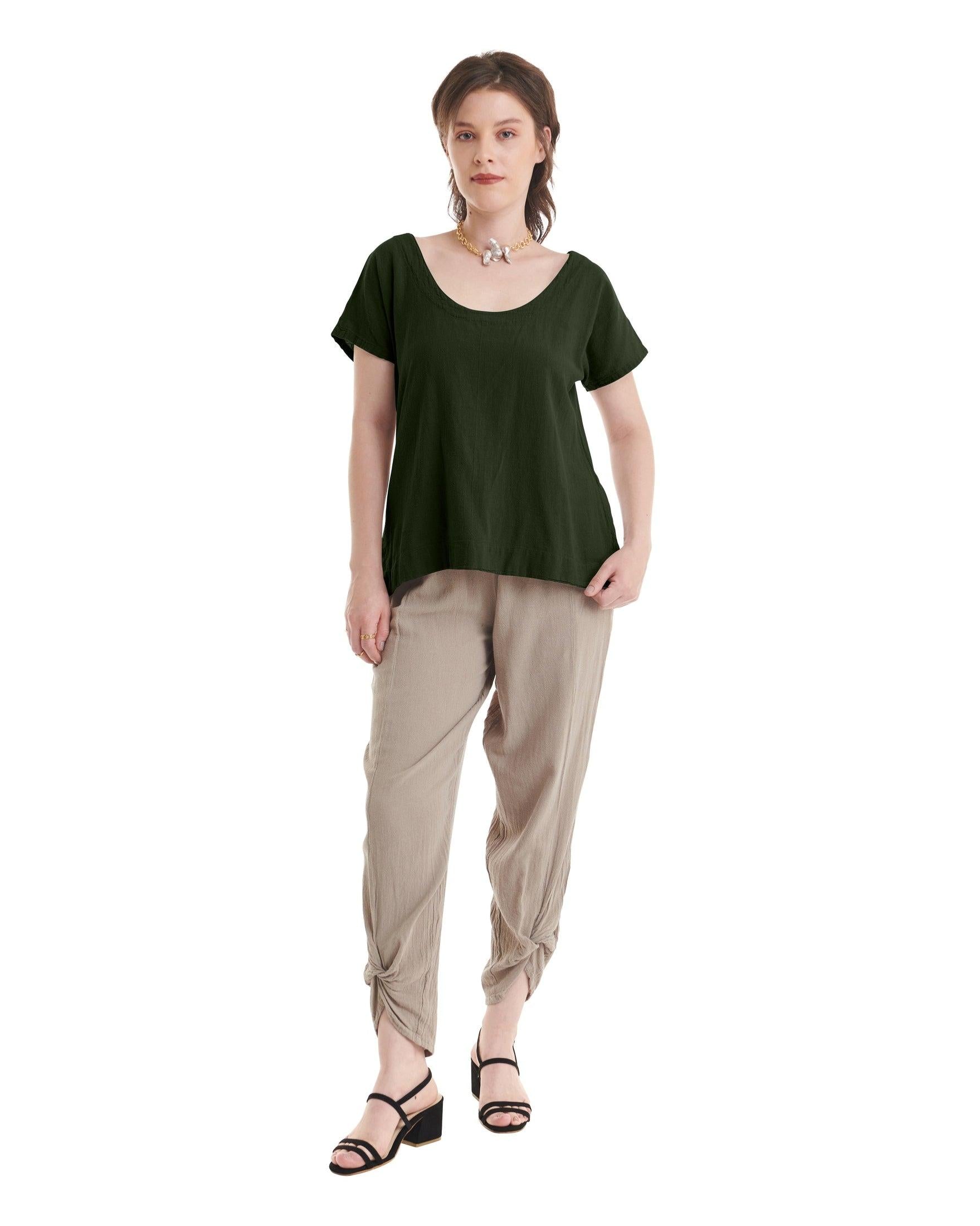 Flipper Cotton Gauze Blouse-Oh My Gauze