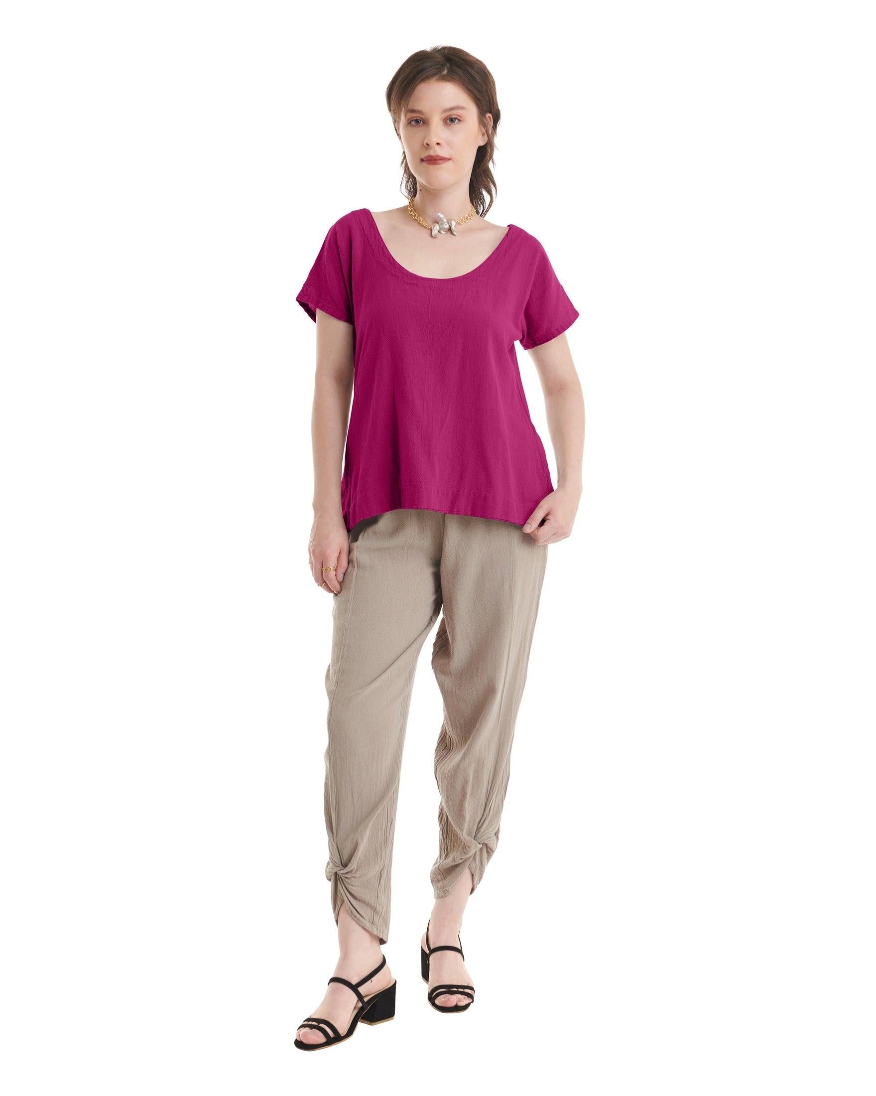 Flipper Cotton Gauze Blouse-Oh My Gauze