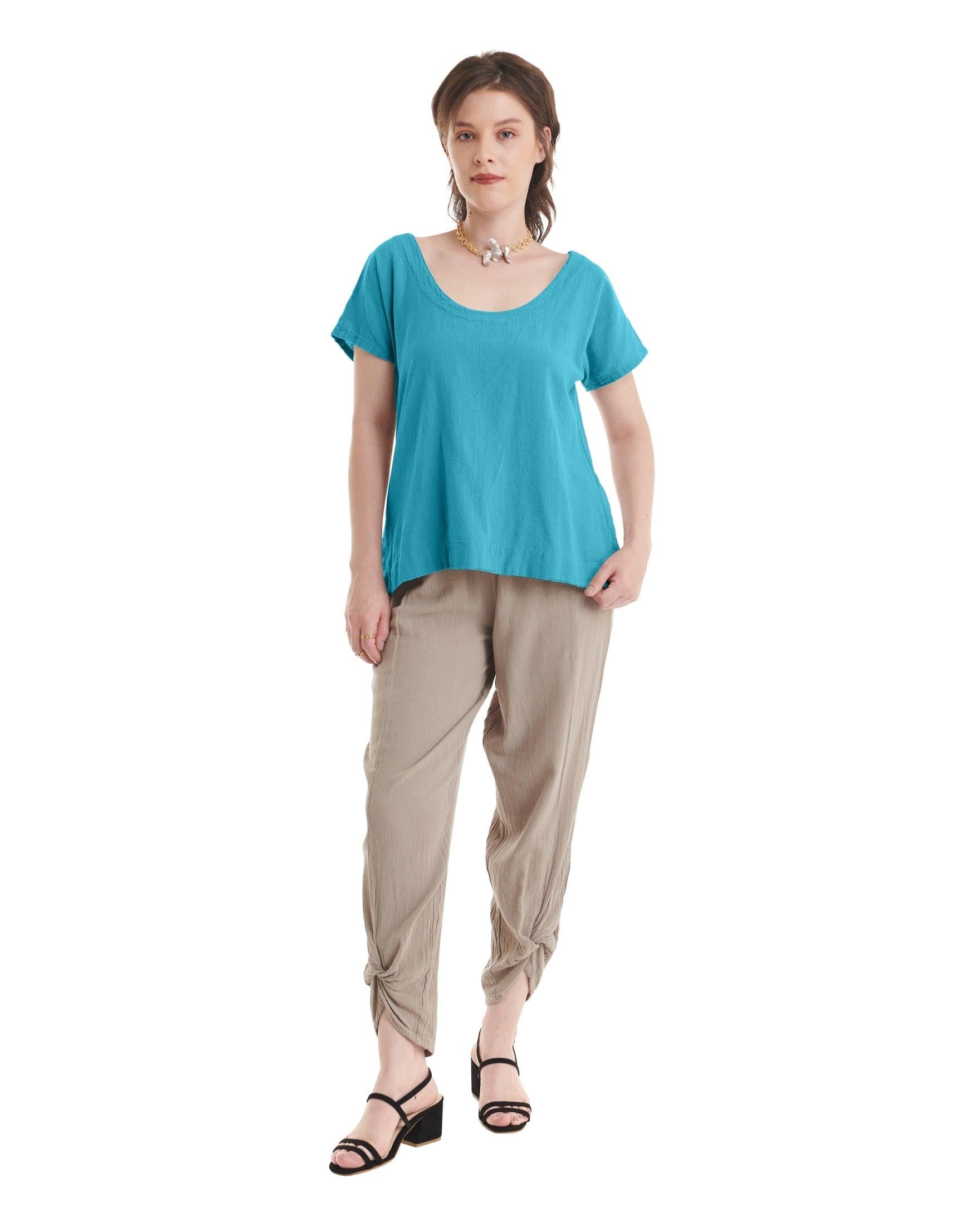 Flipper Cotton Gauze Blouse-Oh My Gauze