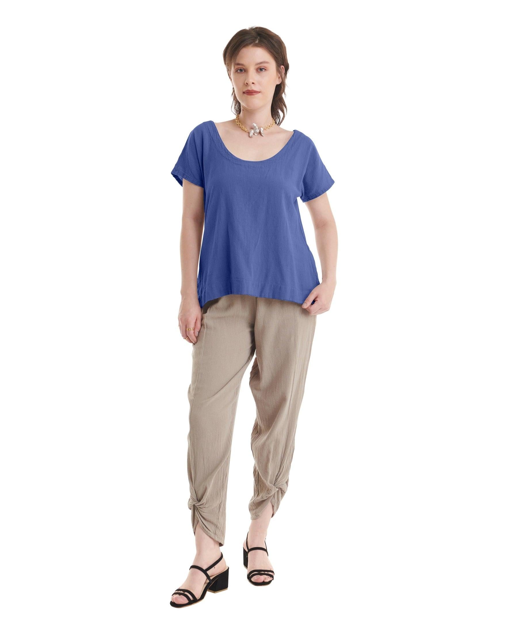 Flipper Cotton Gauze Blouse-Oh My Gauze