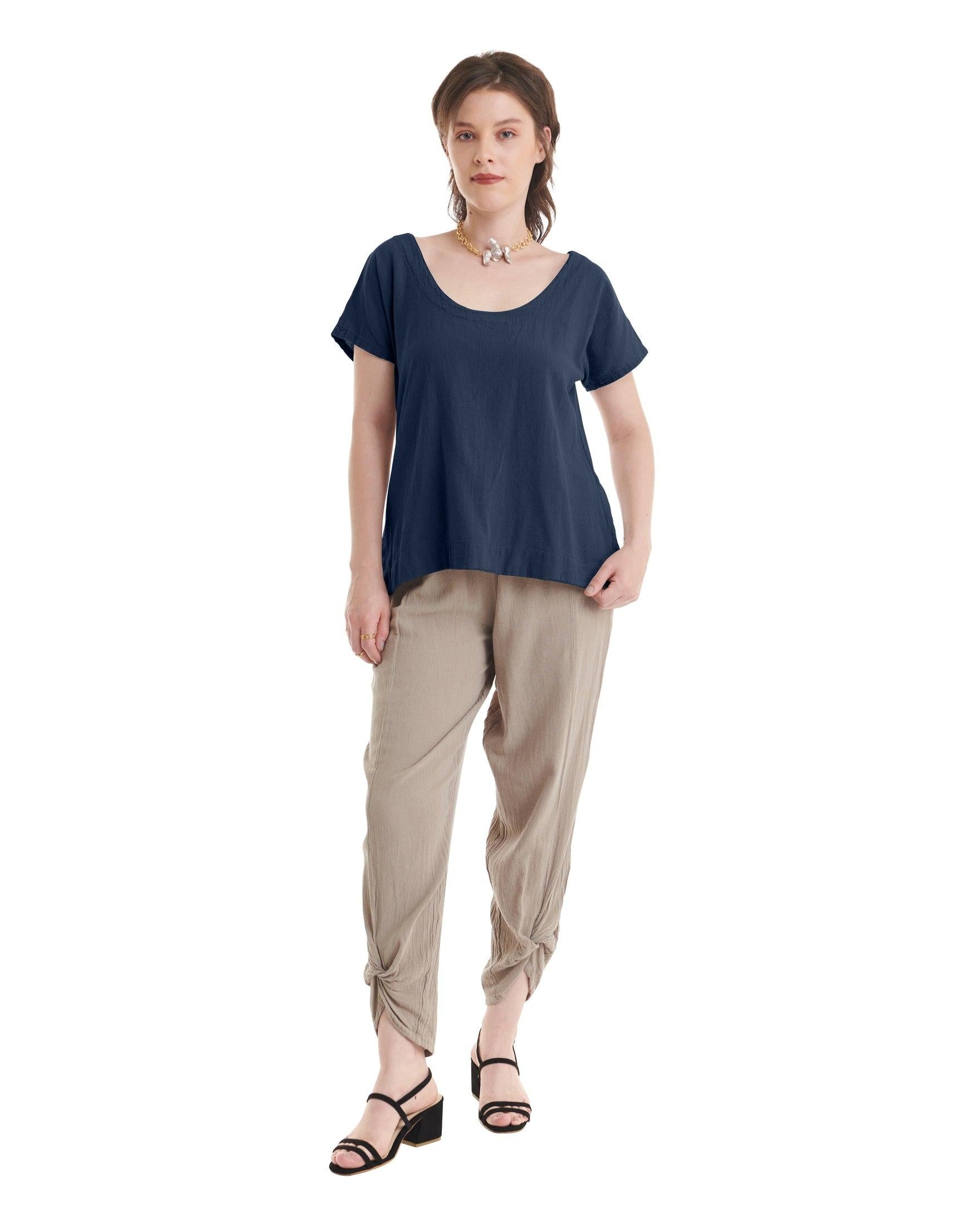 Flipper Cotton Gauze Blouse-Oh My Gauze