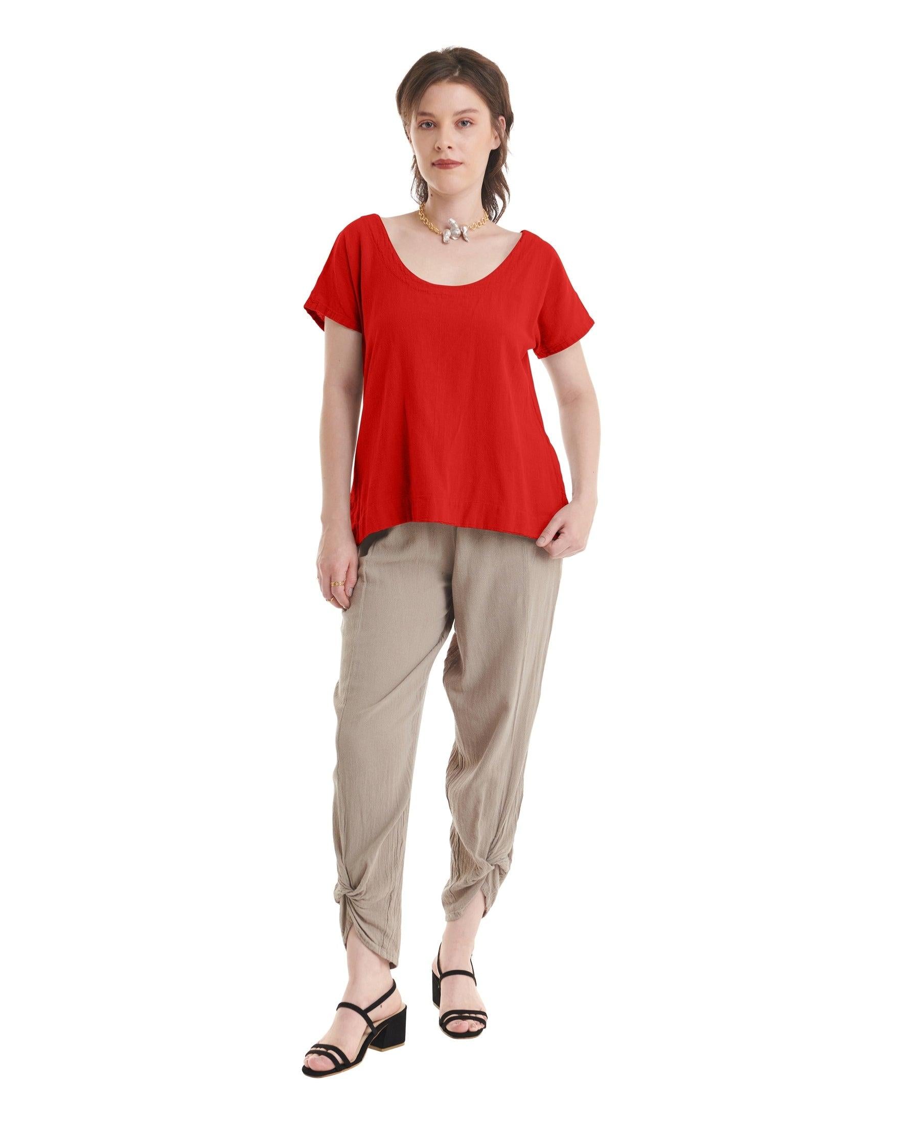 Flipper Cotton Gauze Blouse-Oh My Gauze