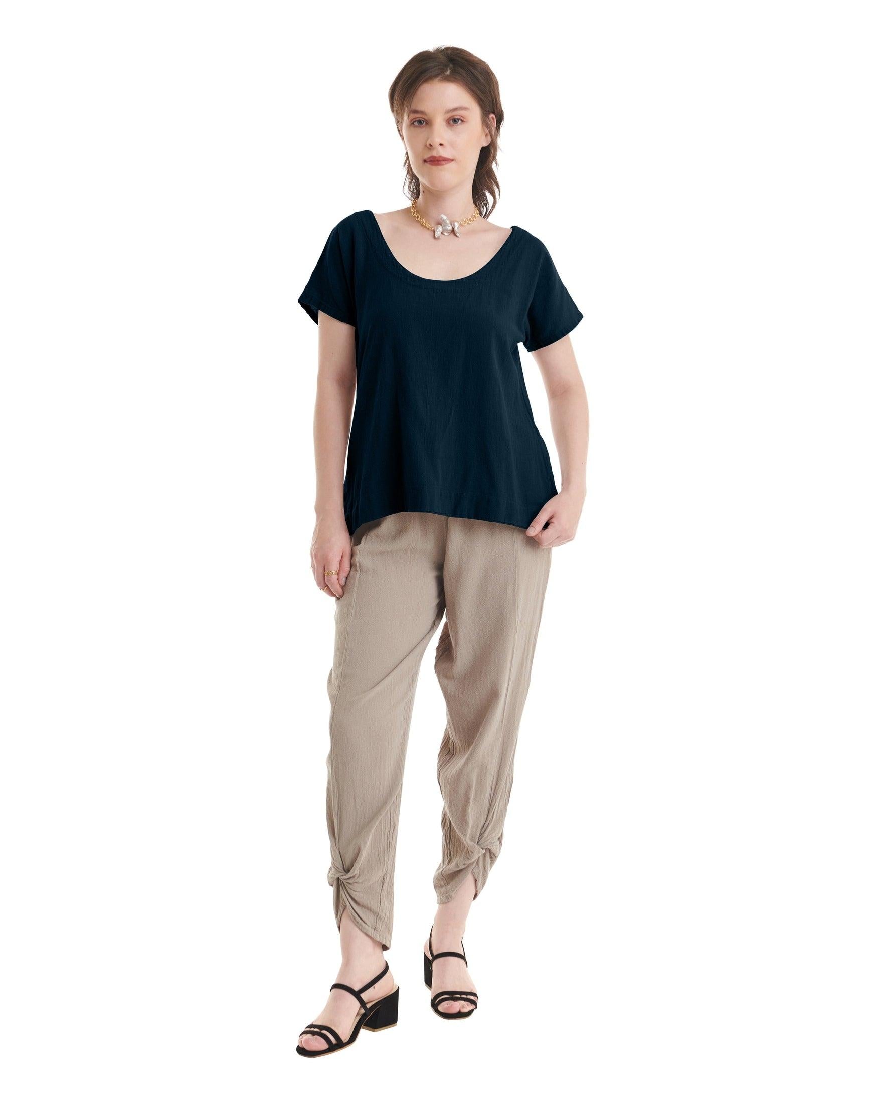 Flipper Cotton Gauze Blouse-Oh My Gauze