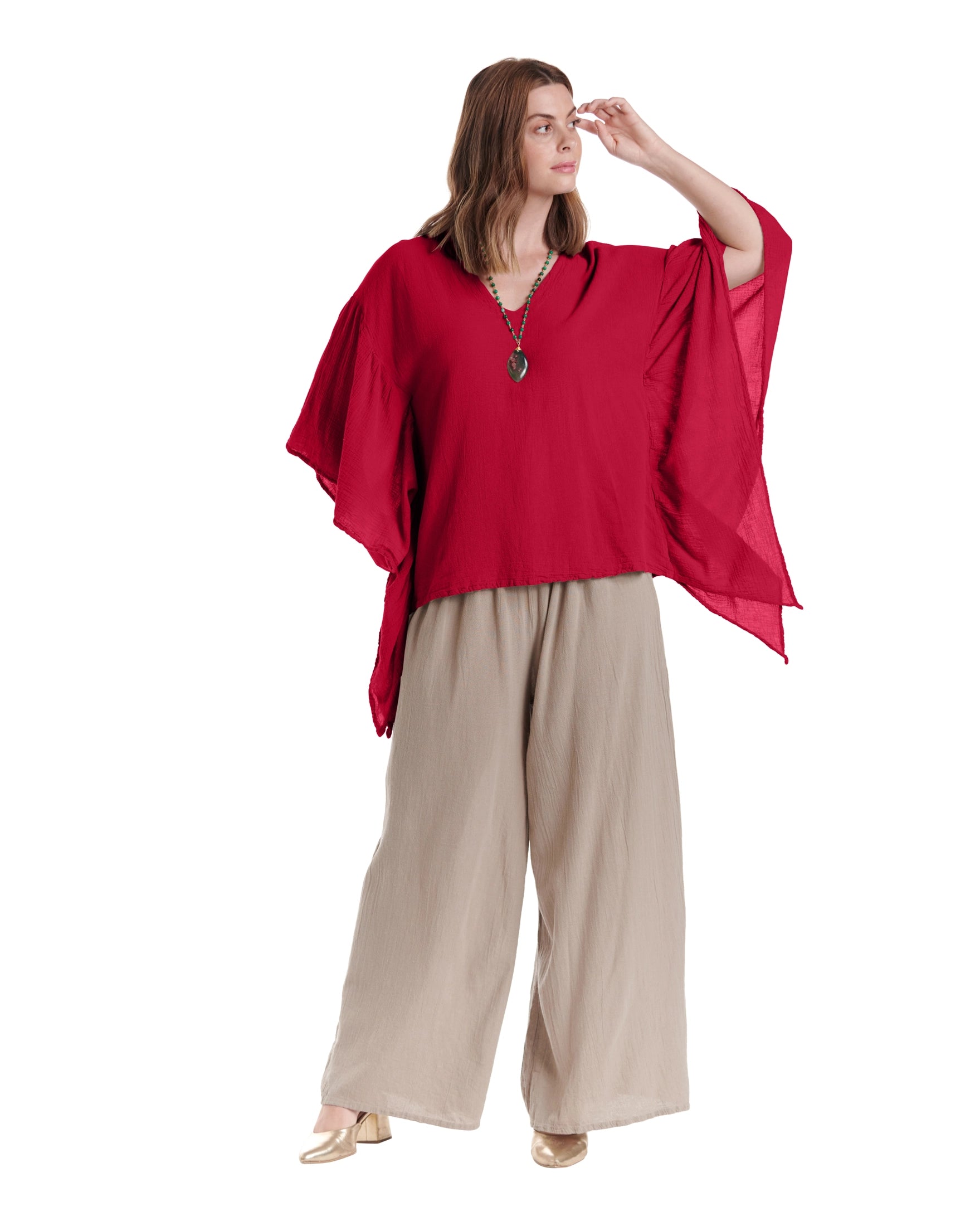 Flutter Cotton Gauze Blouse – New Arrival-Oh My Gauze