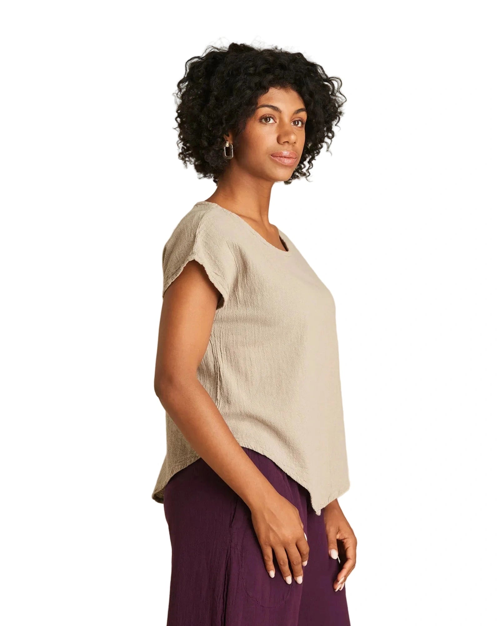 OHGA JACQUARD GATHER BLOUSE グレー 34a364c9_59ba_44b7_aaa0_74d47a