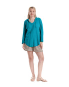 Hoodie Cotton Gauze Blouse-Oh My Gauze