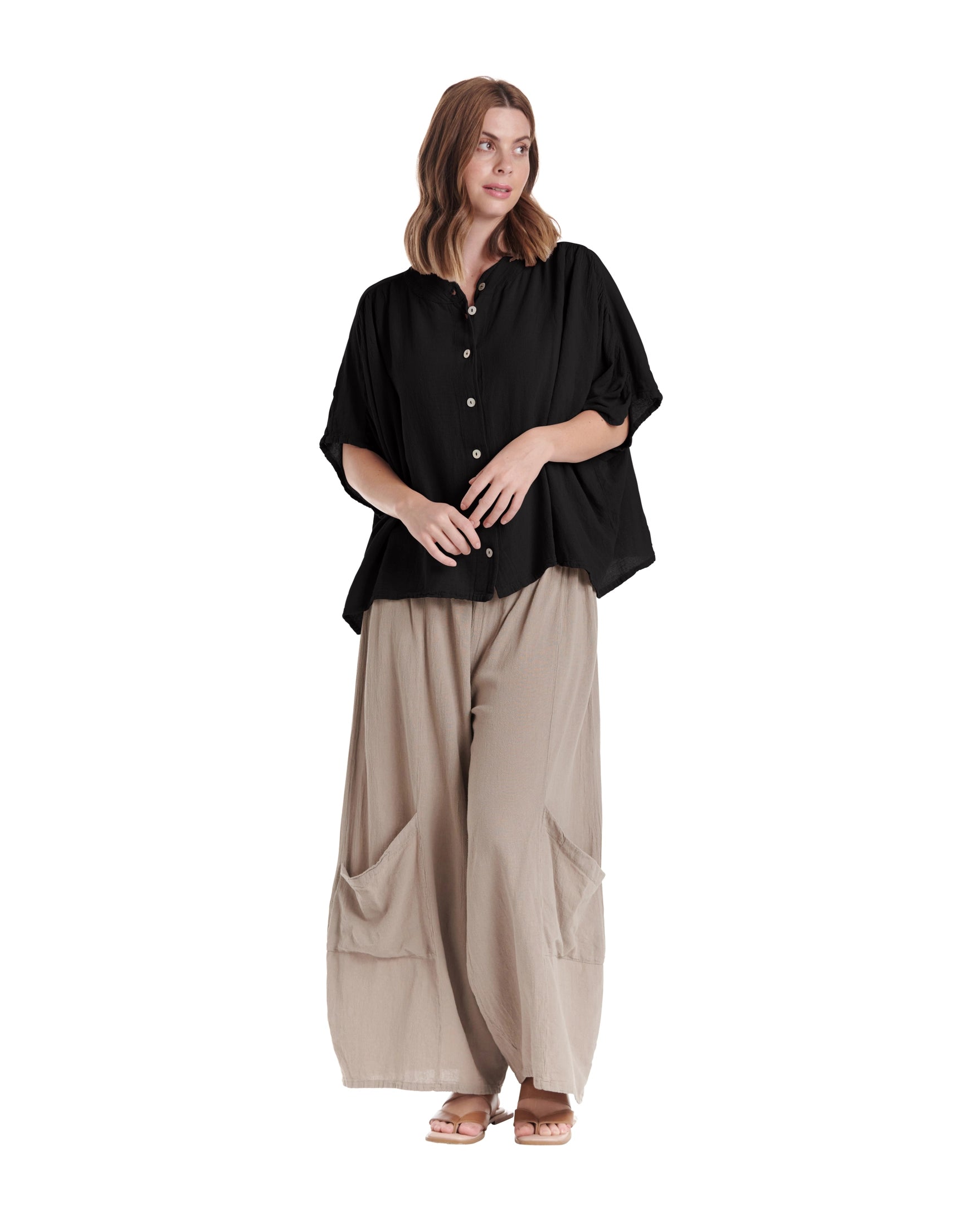 Ines Cotton Gauze Blouse – New Arrival-Oh My Gauze