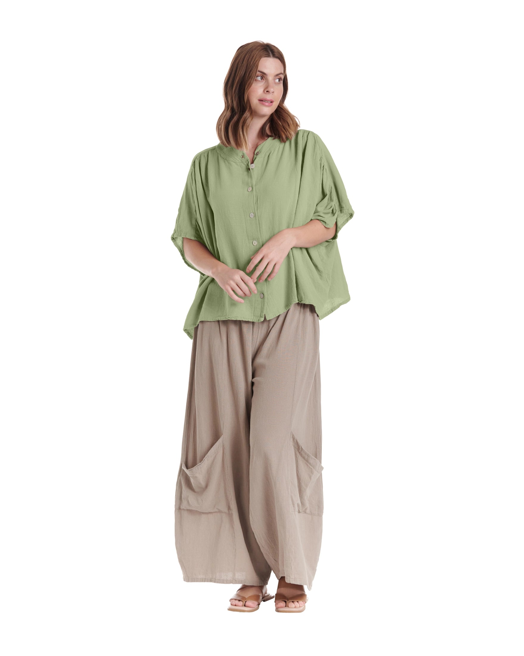 Ines Cotton Gauze Blouse – New Arrival-Oh My Gauze