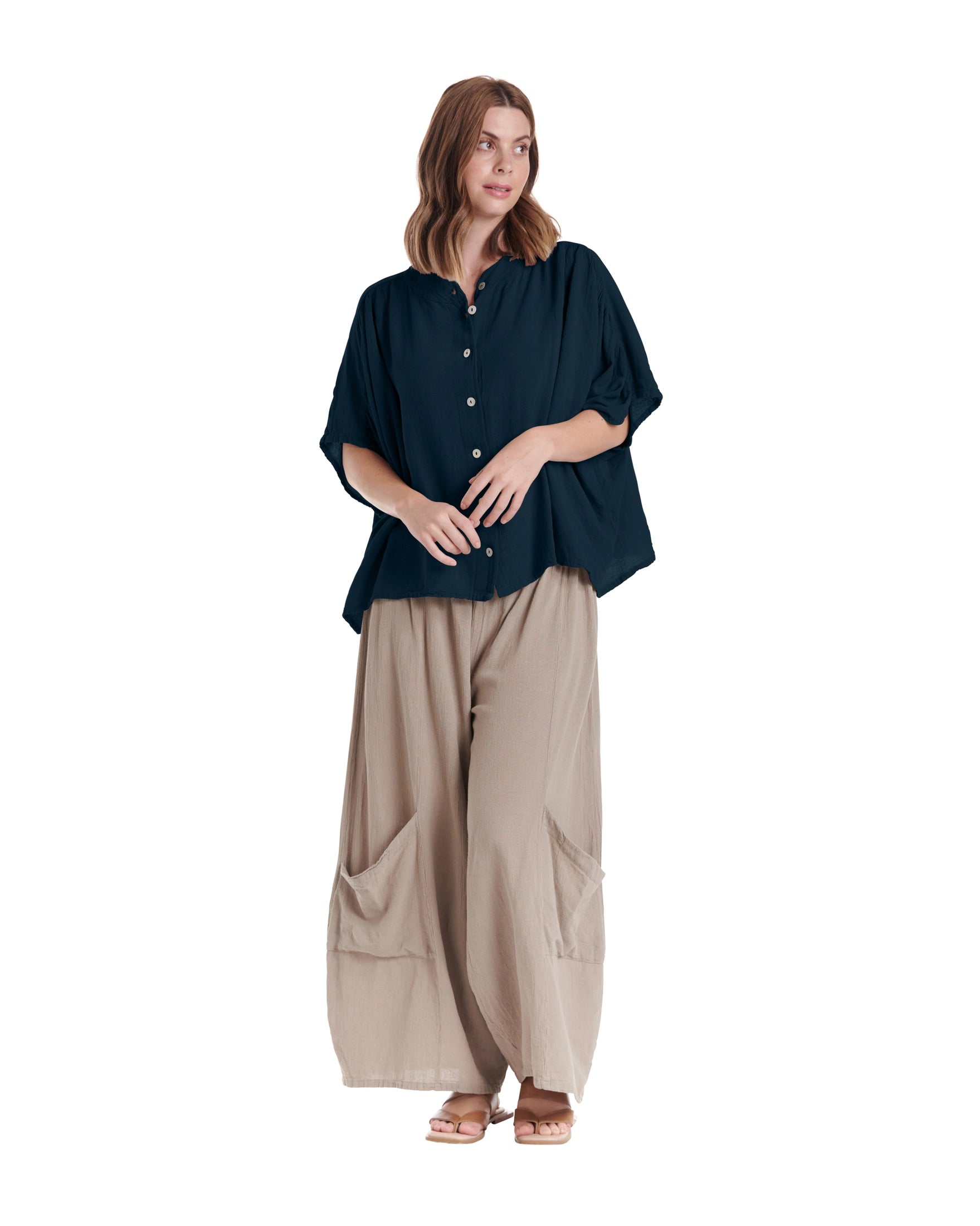 Ines Cotton Gauze Blouse – New Arrival-Oh My Gauze