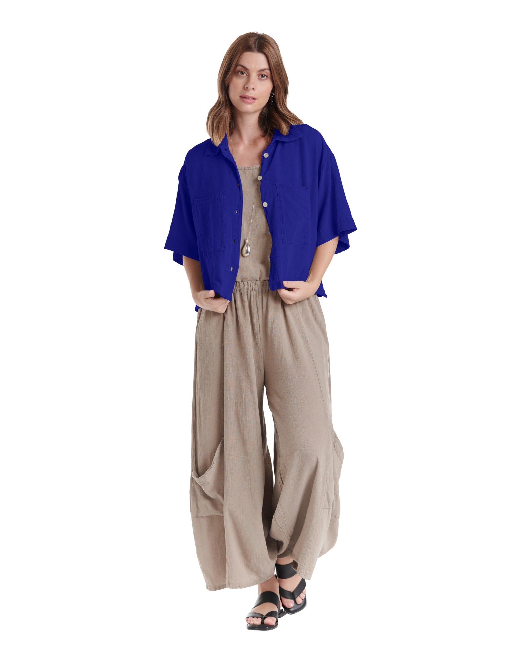 Lena Cotton Gauze Blouse – New Arrival-Oh My Gauze