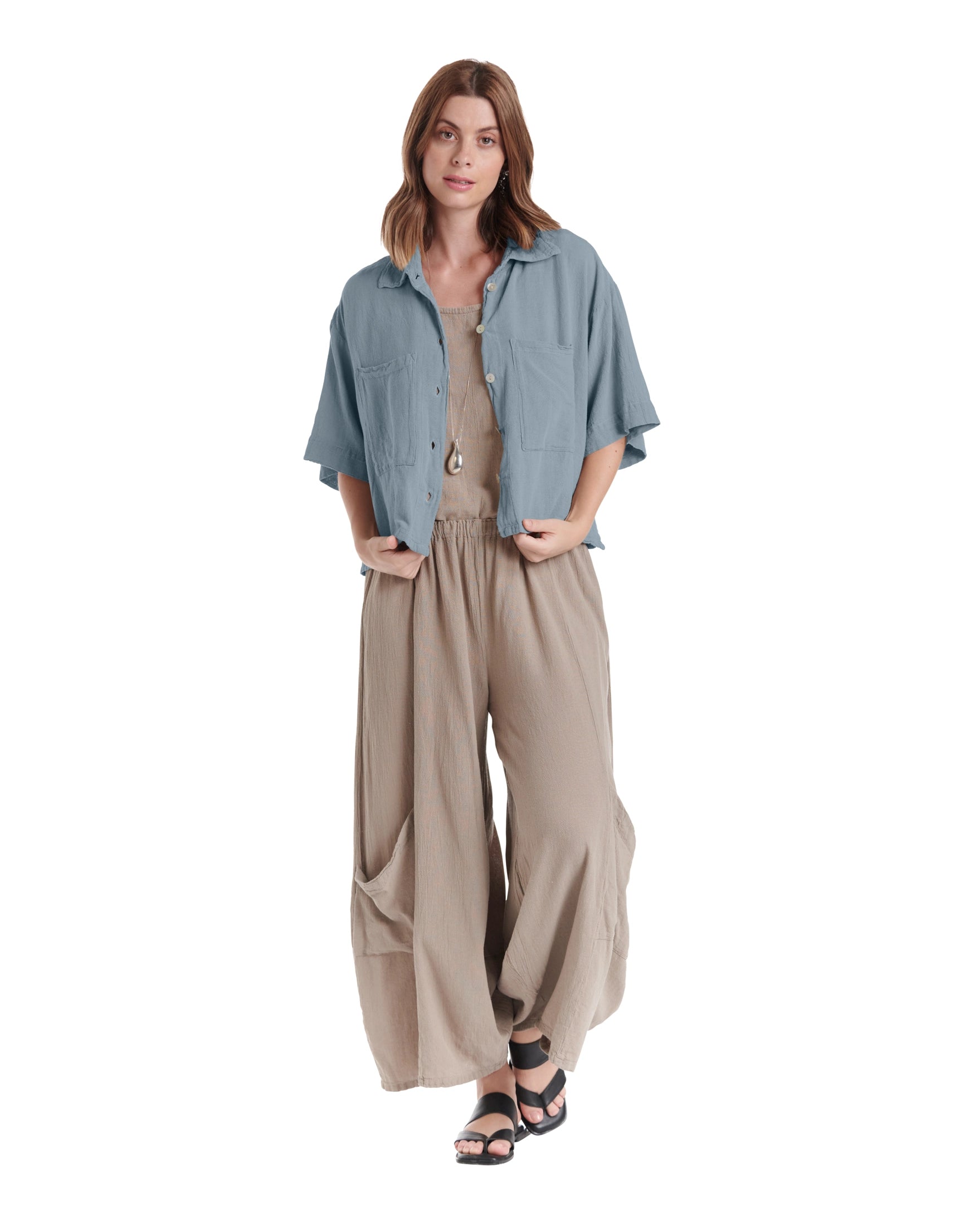 Lena Cotton Gauze Blouse – New Arrival-Oh My Gauze