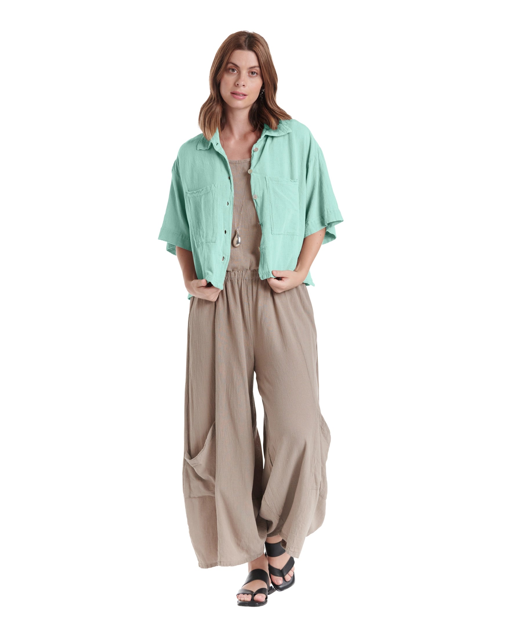 Lena Cotton Gauze Blouse – New Arrival-Oh My Gauze