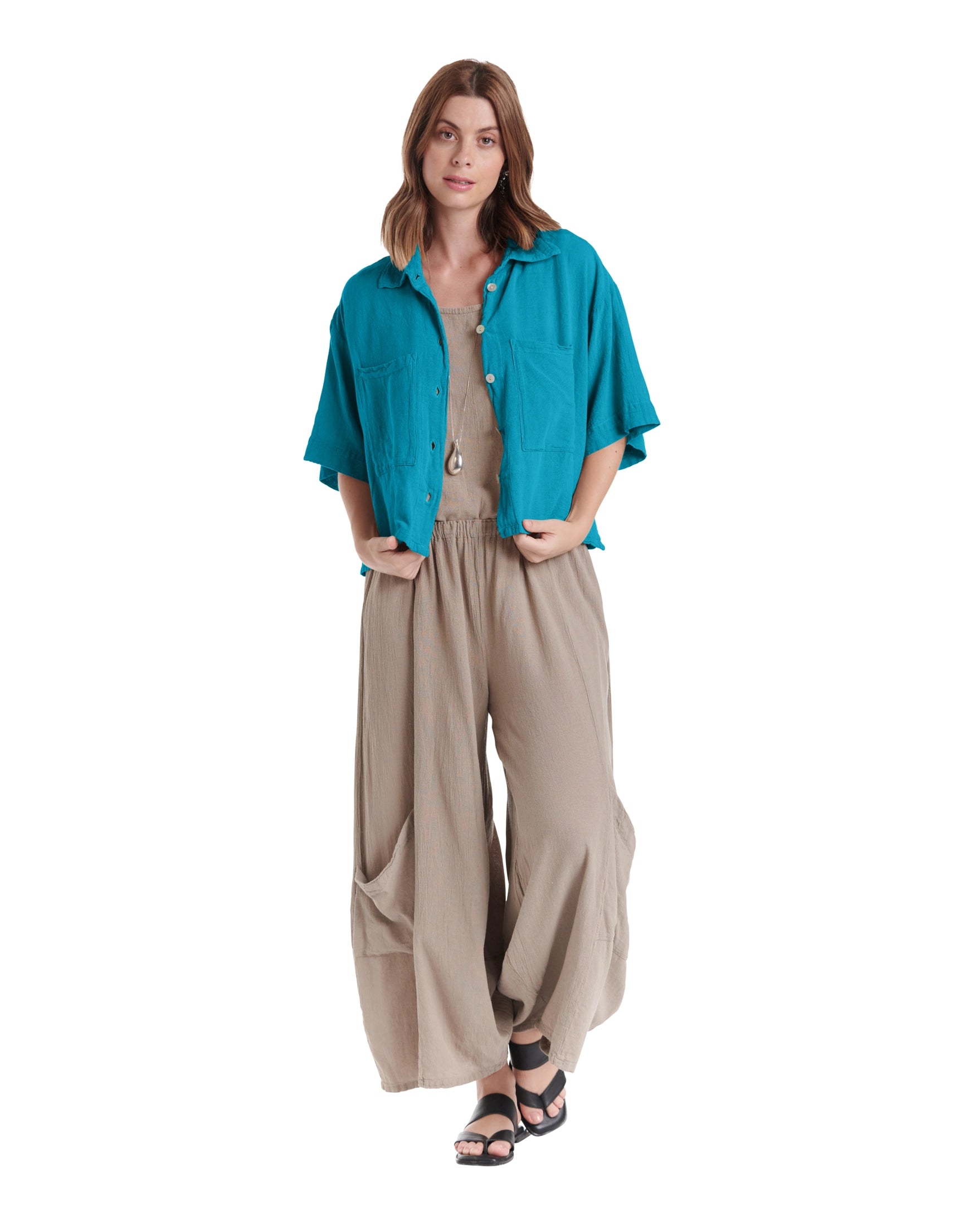 Lena Cotton Gauze Blouse – New Arrival-Oh My Gauze