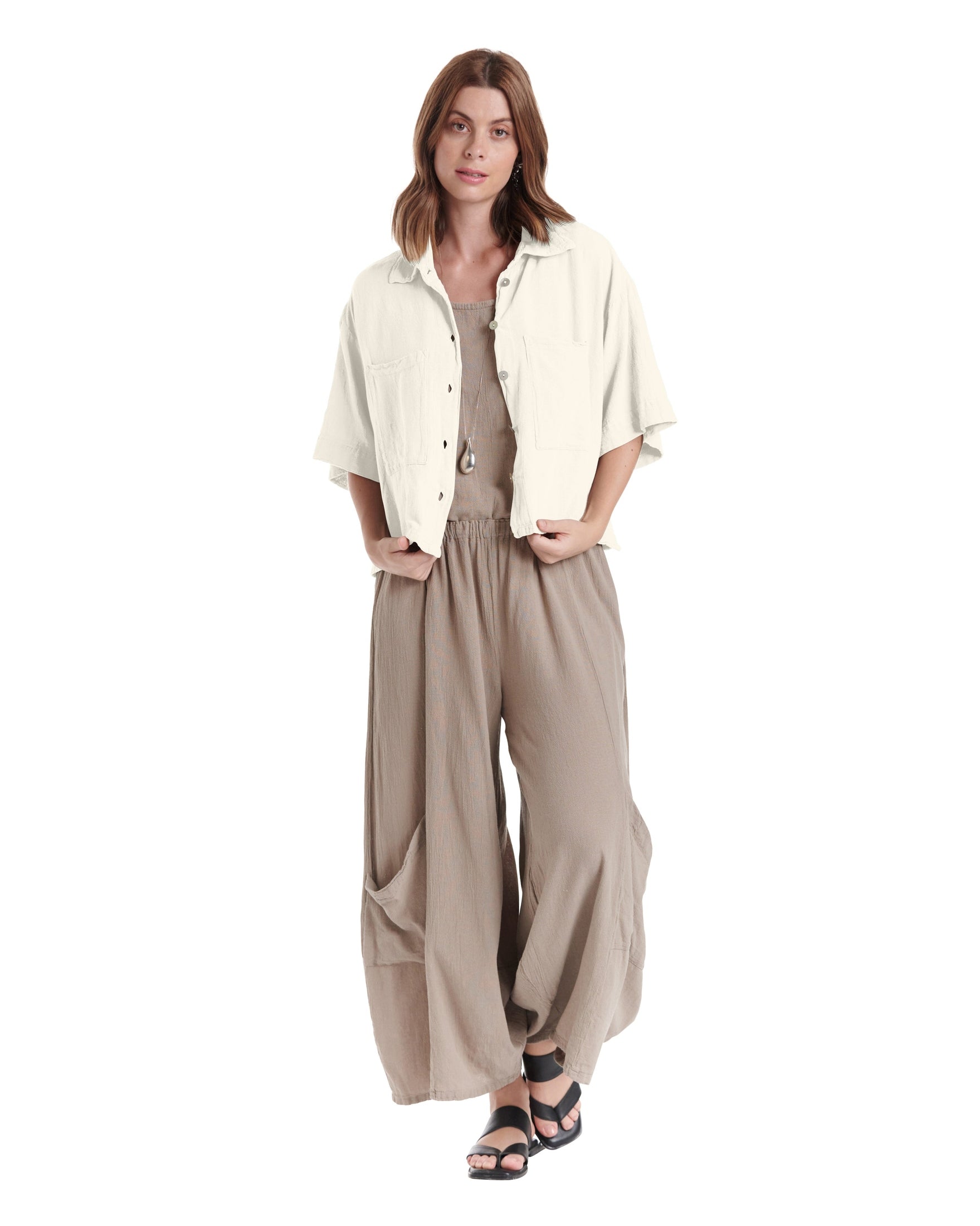 Lena Cotton Gauze Blouse-Oh My Gauze