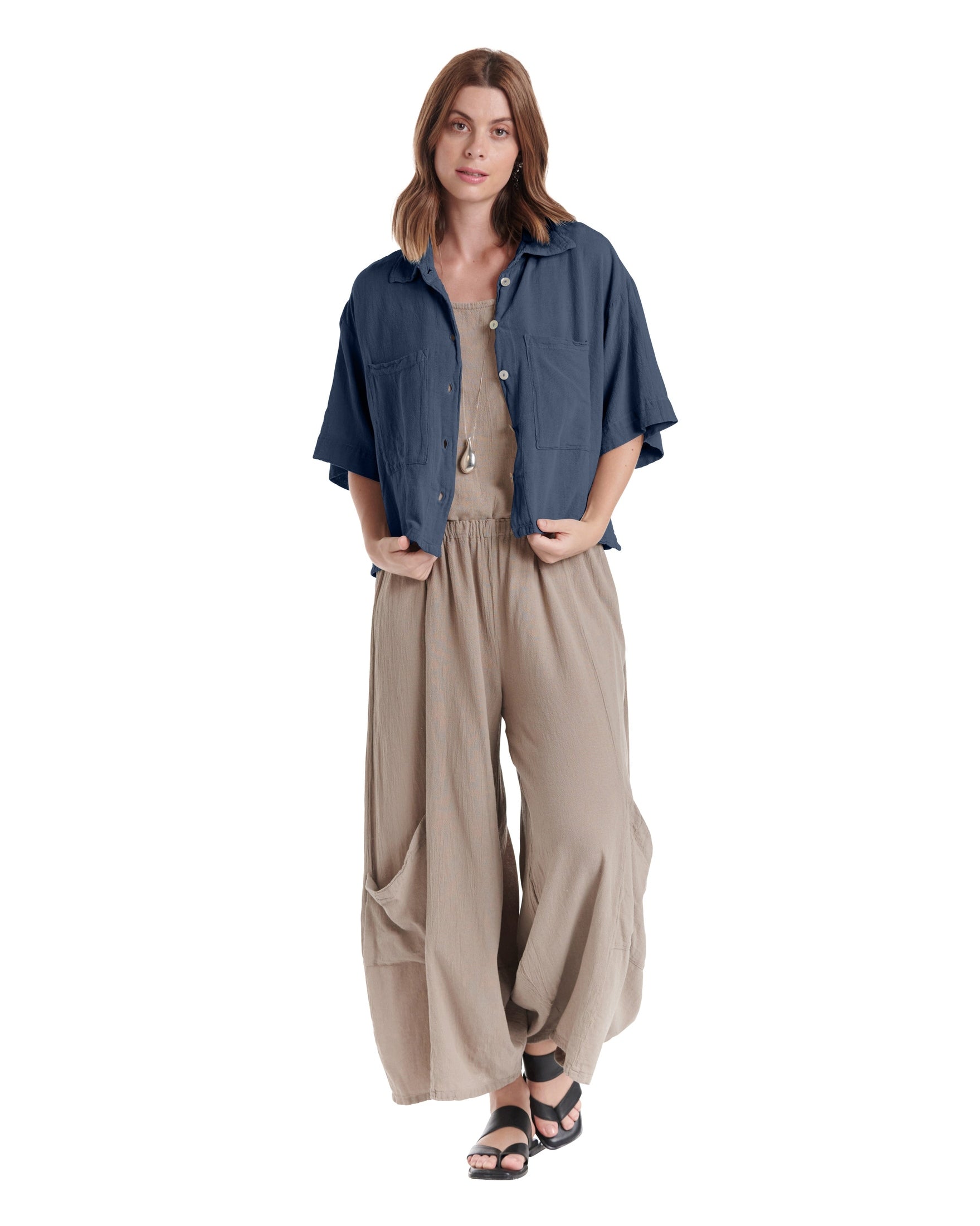 Lena Cotton Gauze Blouse-Oh My Gauze